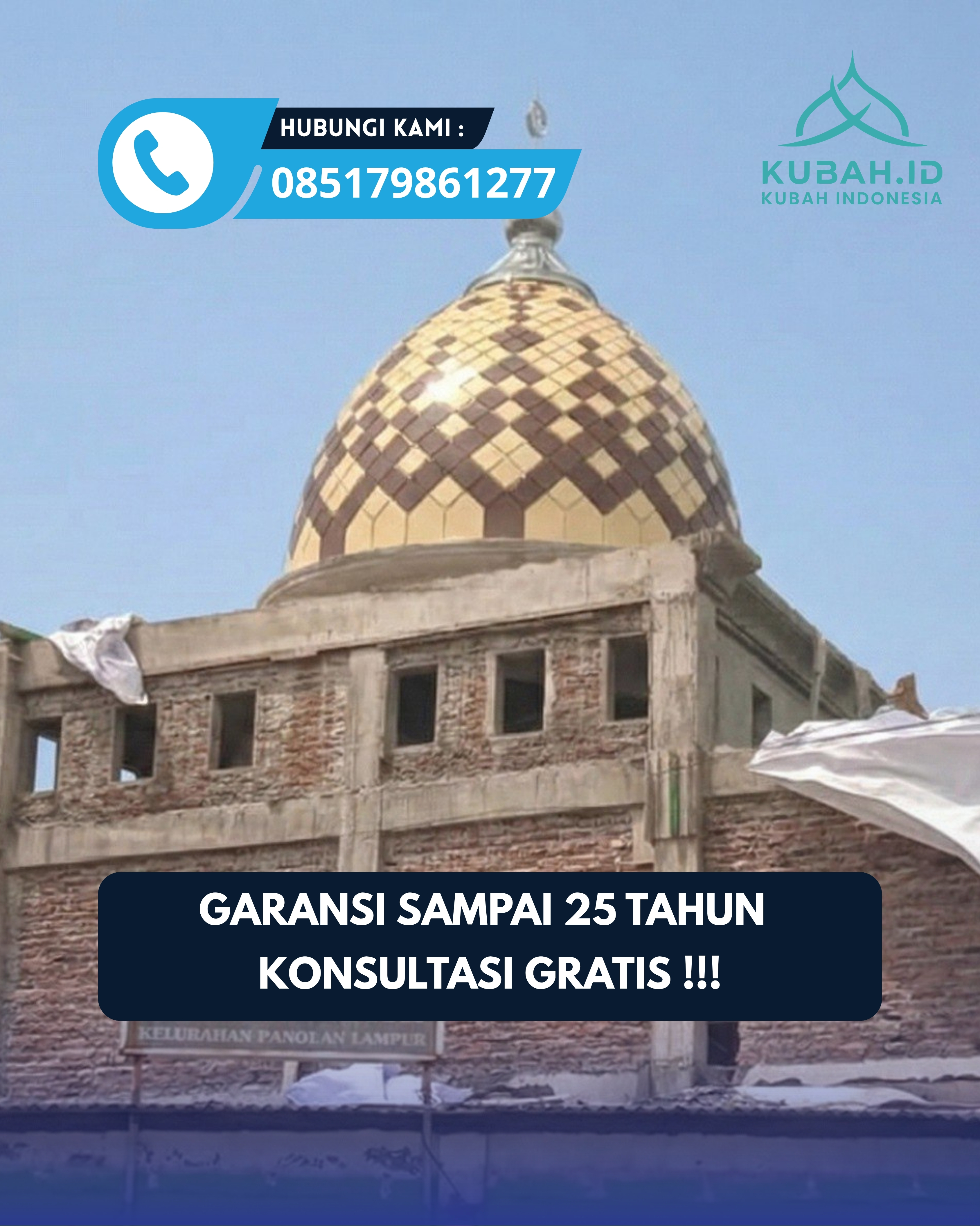 JUAL KUBAH MASJID TAHAN LAMA DI KEC BANYUWANGI, KAB BANYUWANGI, JATIM (WA: 085179861277)