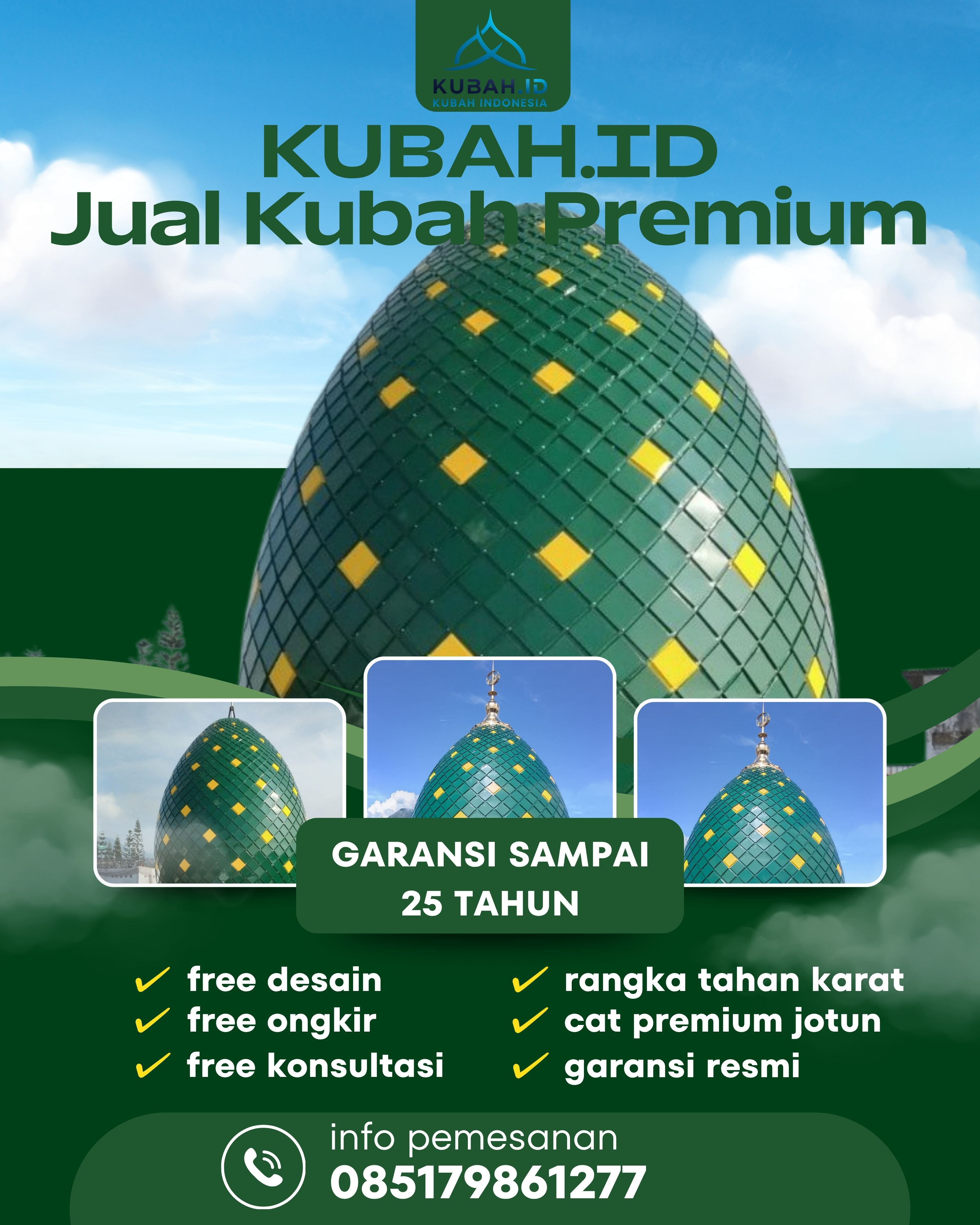 PUSAT KUBAH MASJID BERKUALITAS DI KEC GUNUNGSITOLI ALO'OA, KOTA GUNUNGSITOLI, SUMATERA UTARA (WA: 085179861277)