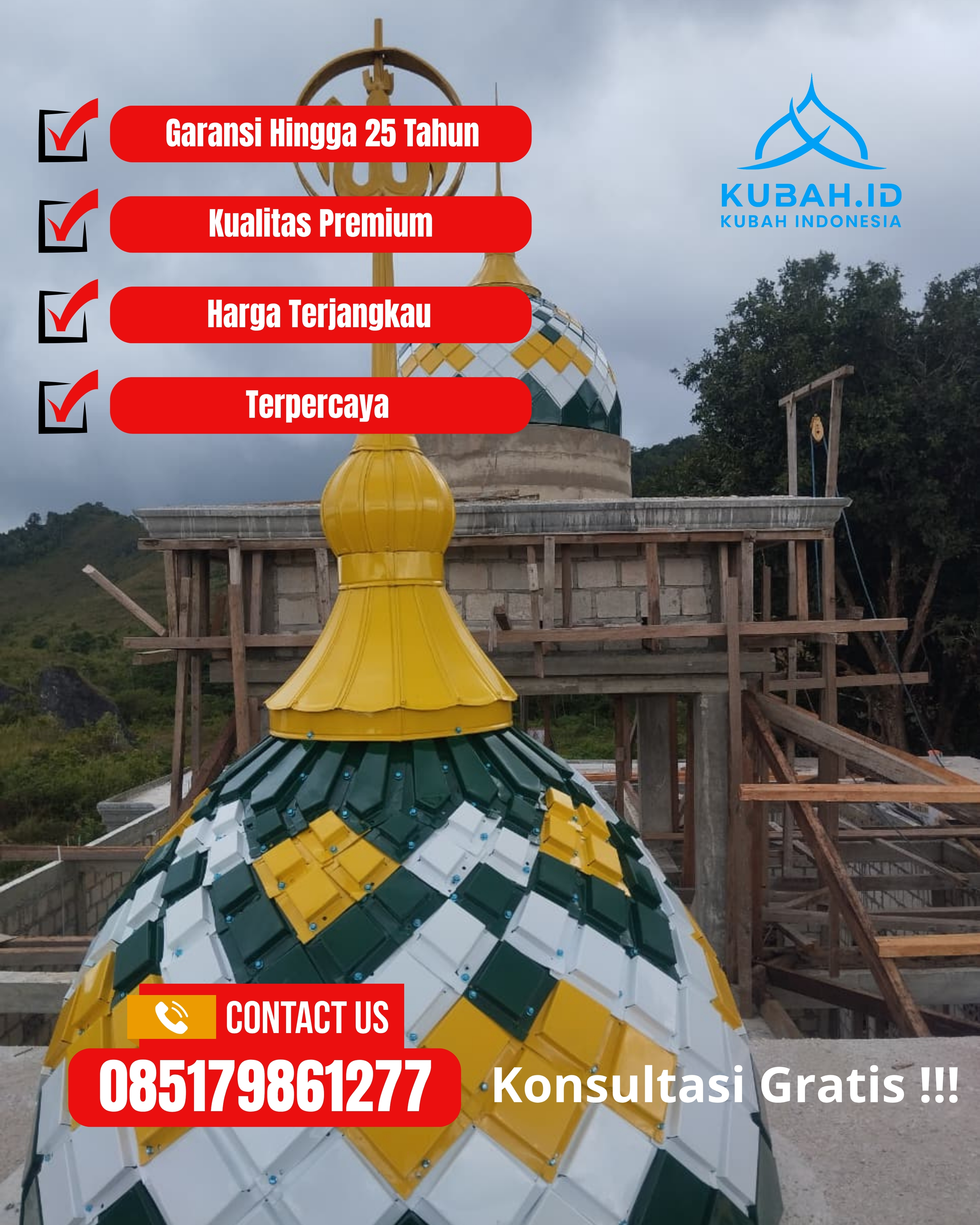 PRODUSEN KUBAH MASJID EKSKLUSIF DI KEC BEKASI SELATAN, KOTA BEKASI, JABAR (WA: 085179861277)