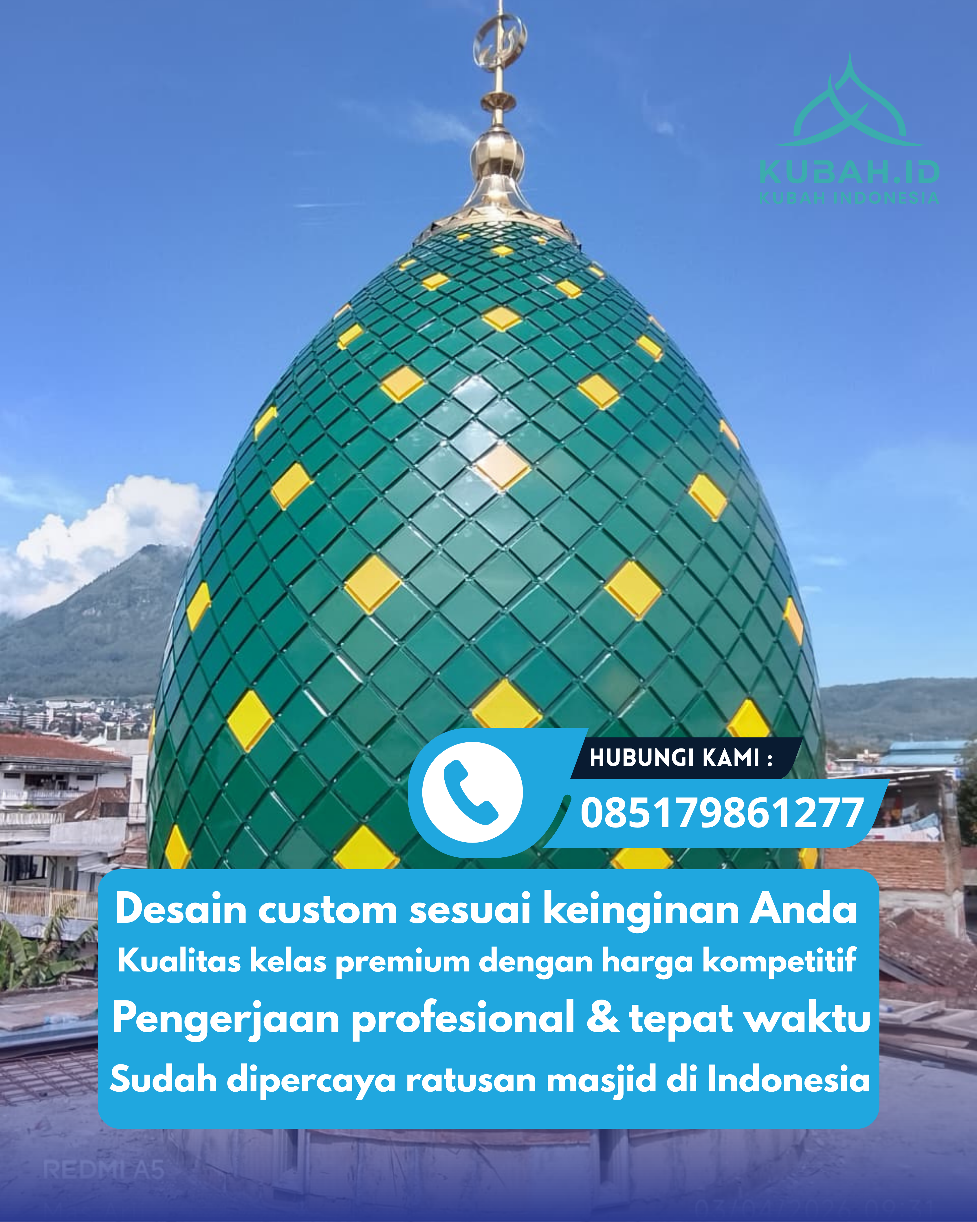 KUBAH MASJID HARGA TERJANGKAU DI KEC SYIAH KUALA, KOTA BANDA ACEH, ACEH (WA: 085179861277)