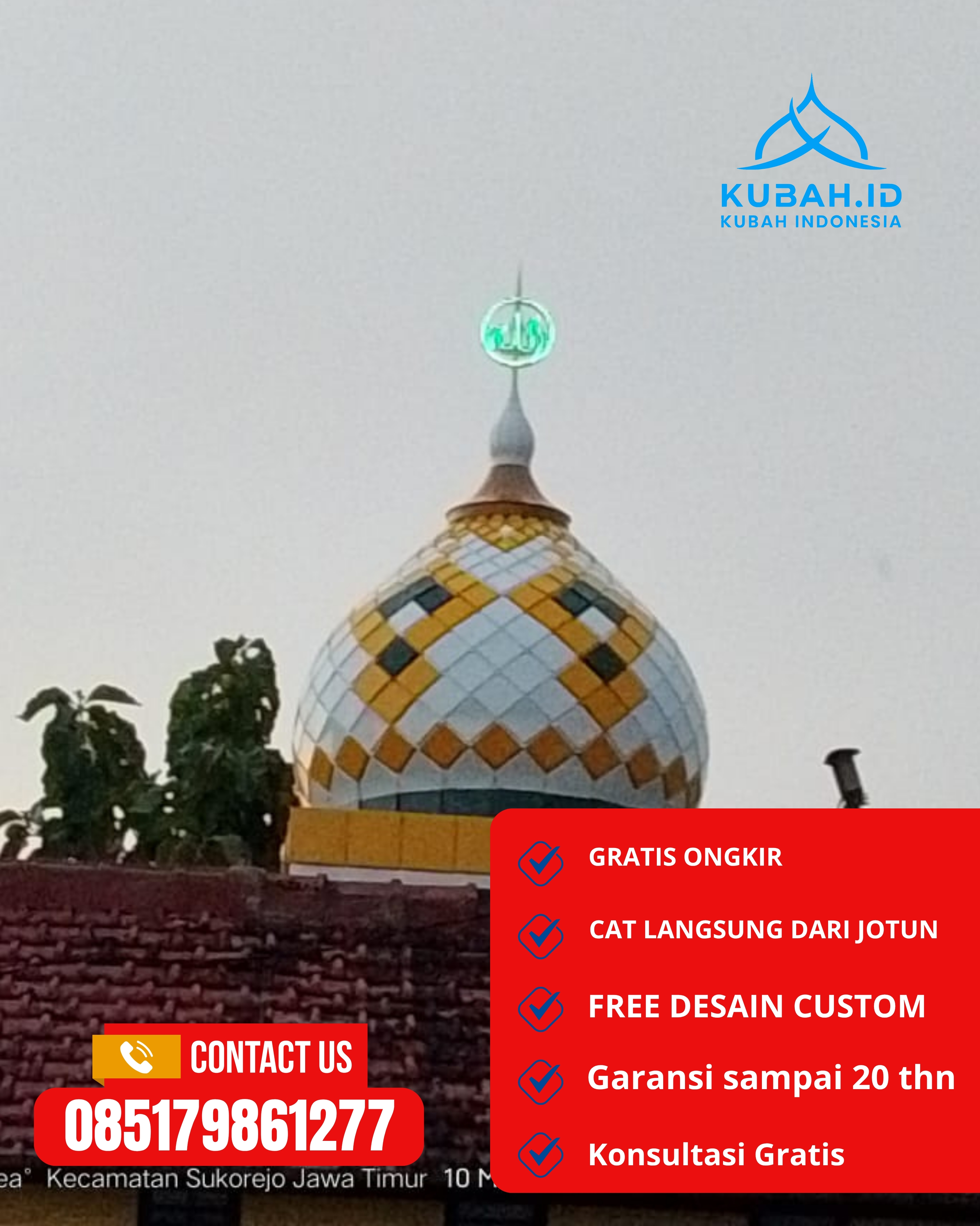 PABRIK KUBAH MASJID MODERN DI KEC JEBRES, KOTA SURAKARTA, JATENG (WA: 085179861277)