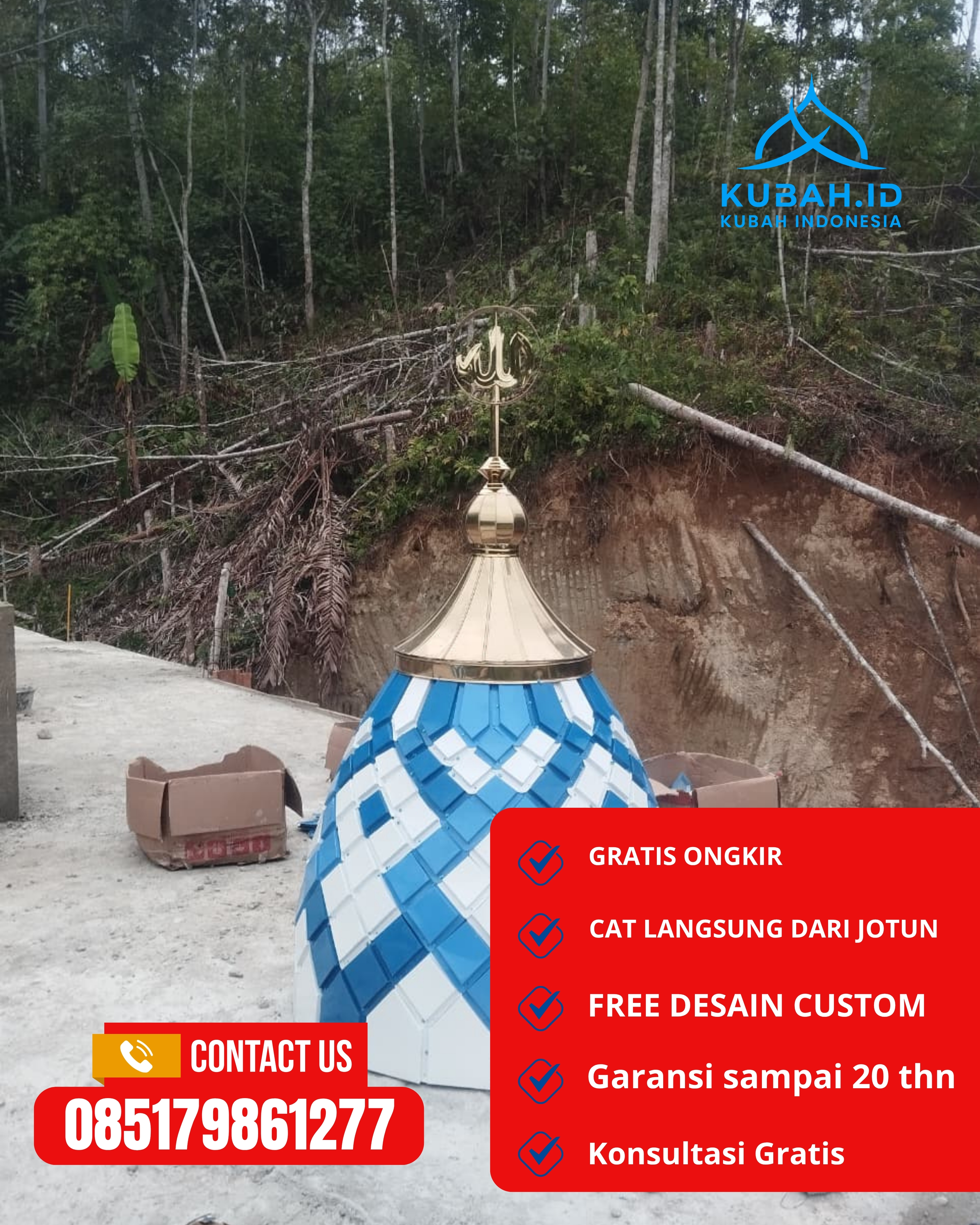 PABRIK KUBAH MASJID MODERN DI KEC WARU, KAB SIDOARJO, JATIM (WA: 085179861277)