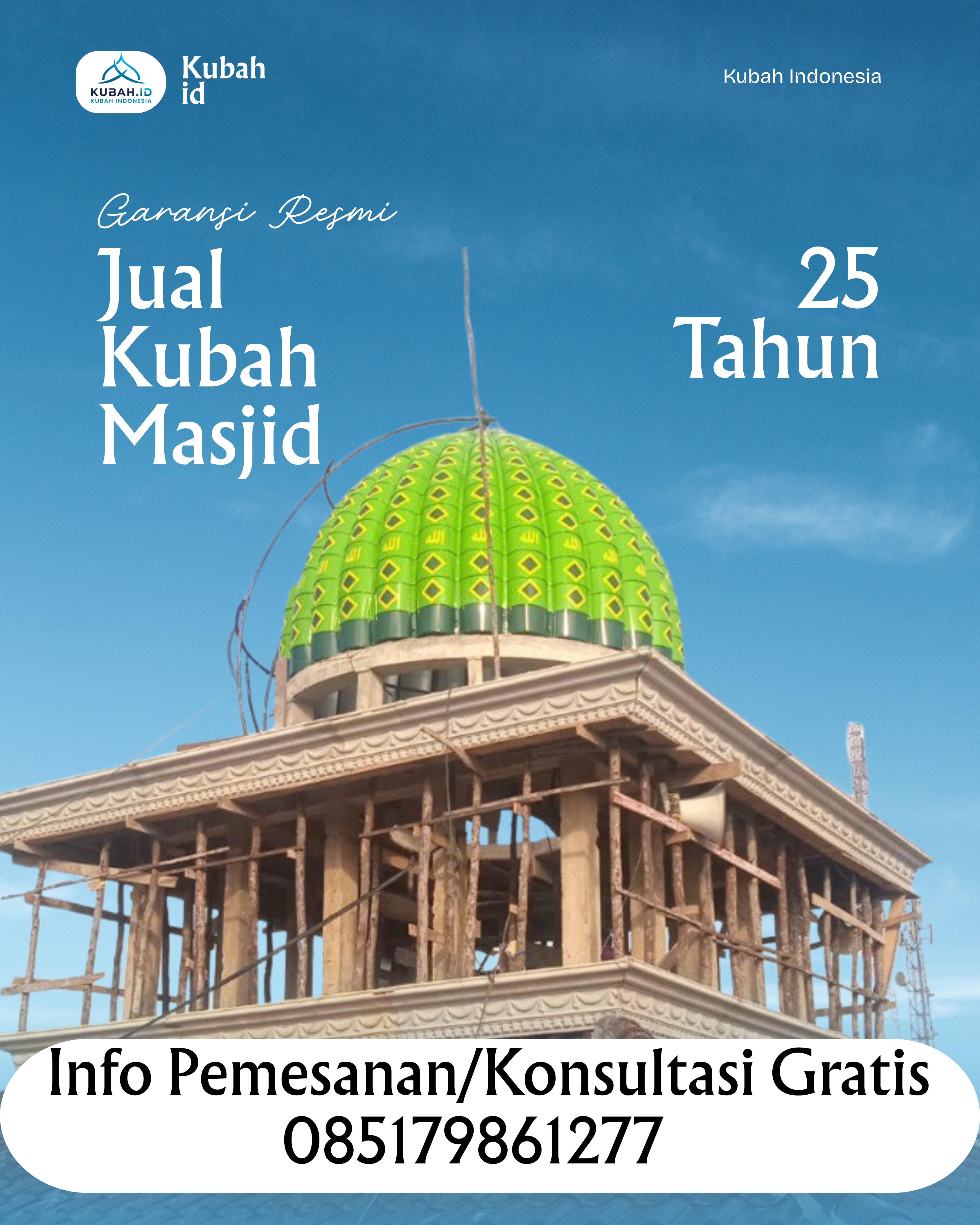 KUBAH MASJID HARGA TERJANGKAU DI KEC KAPUR IX, KAB LIMA PULUH KOTA, SUMATERA BARAT (WA: 085179861277)