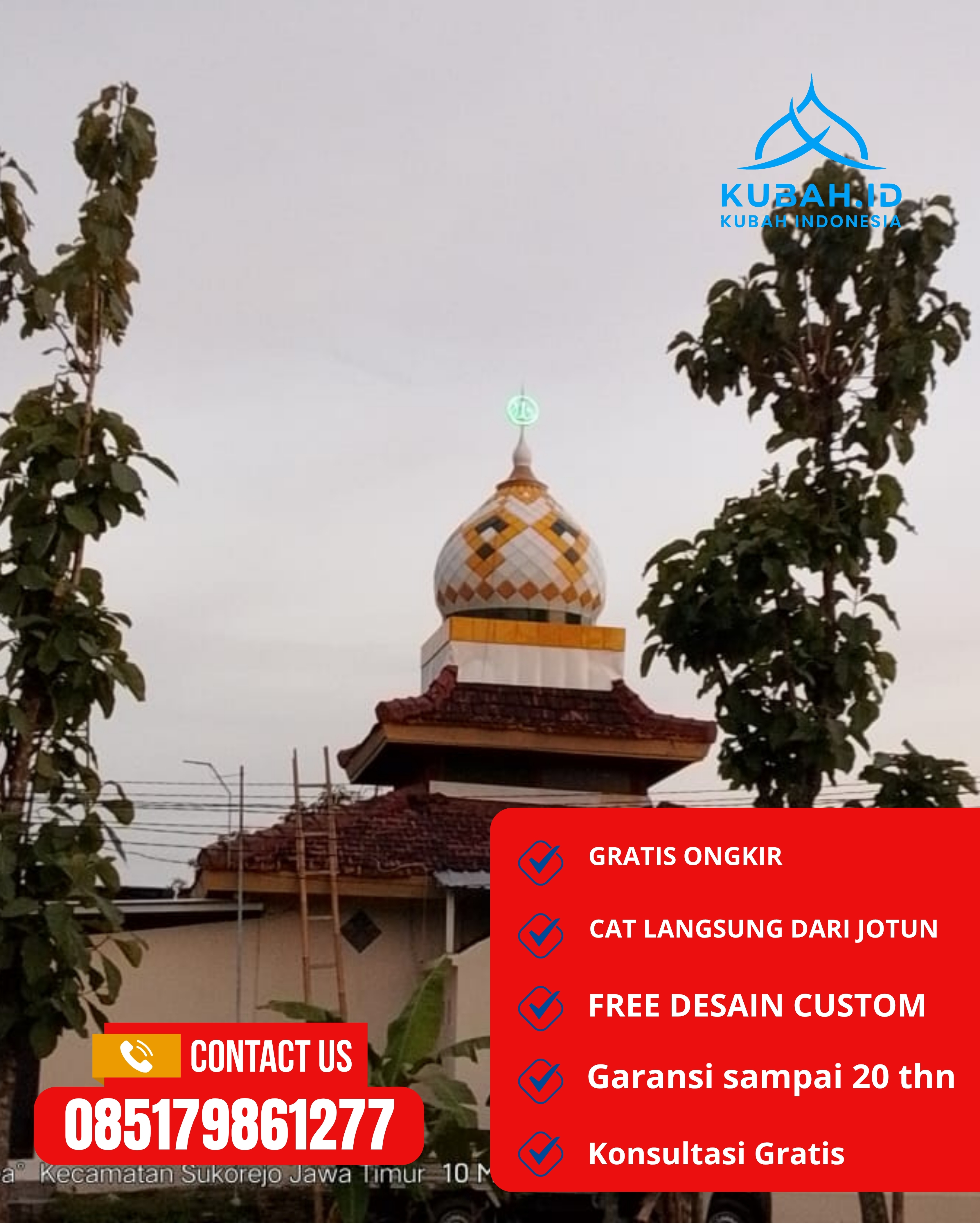 JUAL KUBAH MASJID TAHAN LAMA DI KEC PARIGI, KAB PANGANDARAN, JABAR (WA: 085179861277)