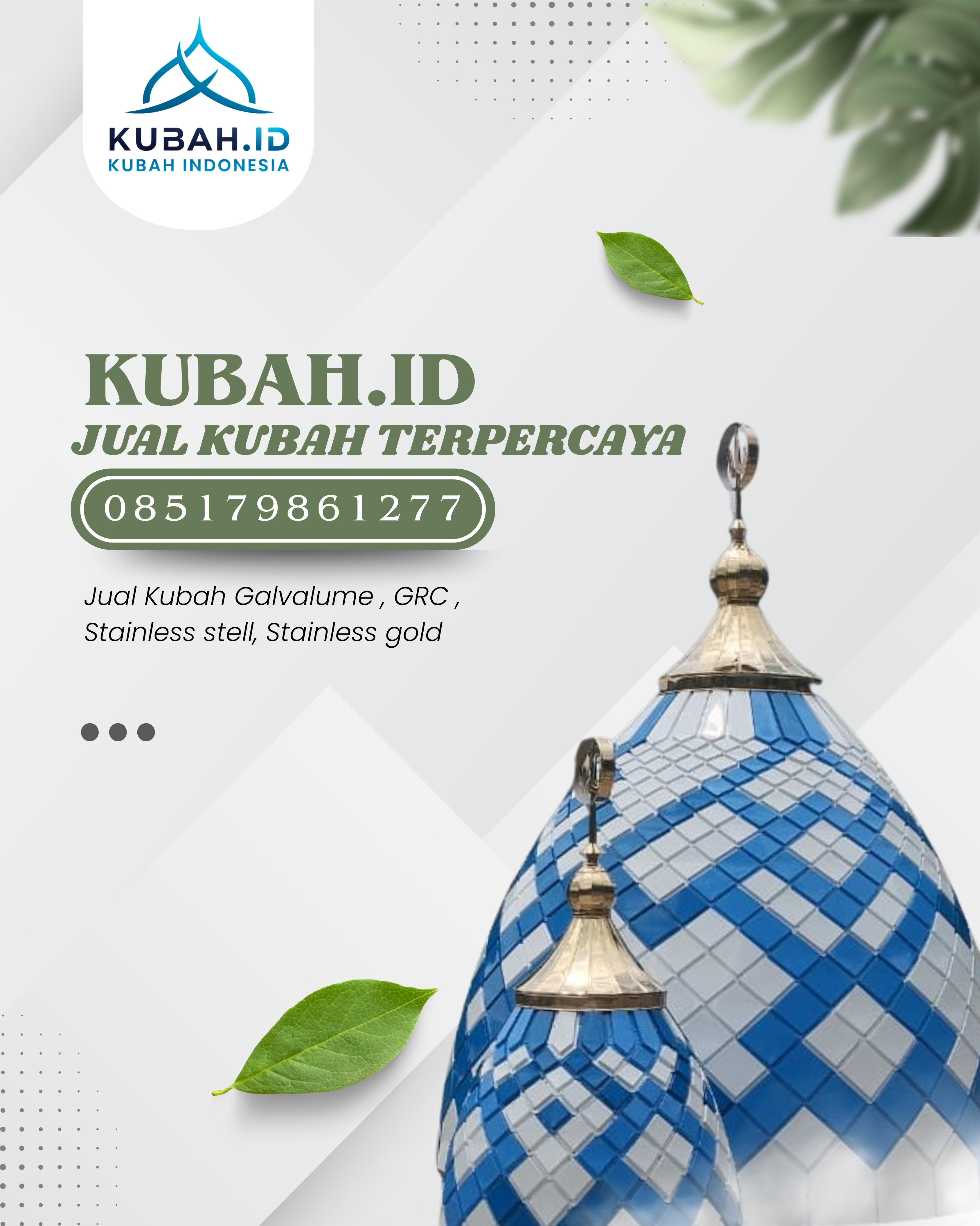 JUAL KUBAH MASJID TAHAN LAMA DI KEC MEDAN AMPLAS, KOTA MEDAN, SUMATERA UTARA (WA: 085179861277)