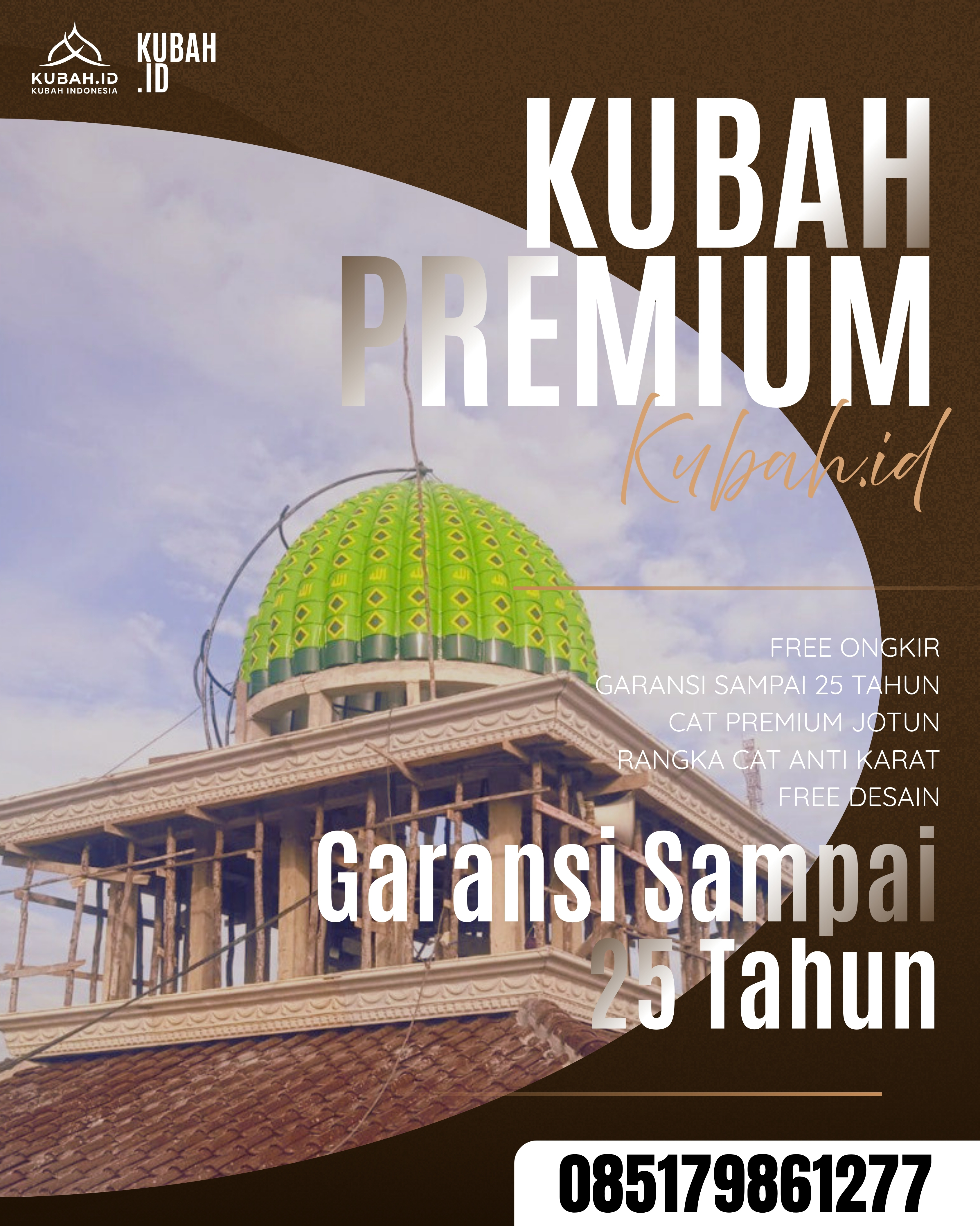JUAL KUBAH MASJID TAHAN LAMA DI KEC MERAPI BARAT, KAB LAHAT, SUMATERA SELATAN (WA: 085179861277)