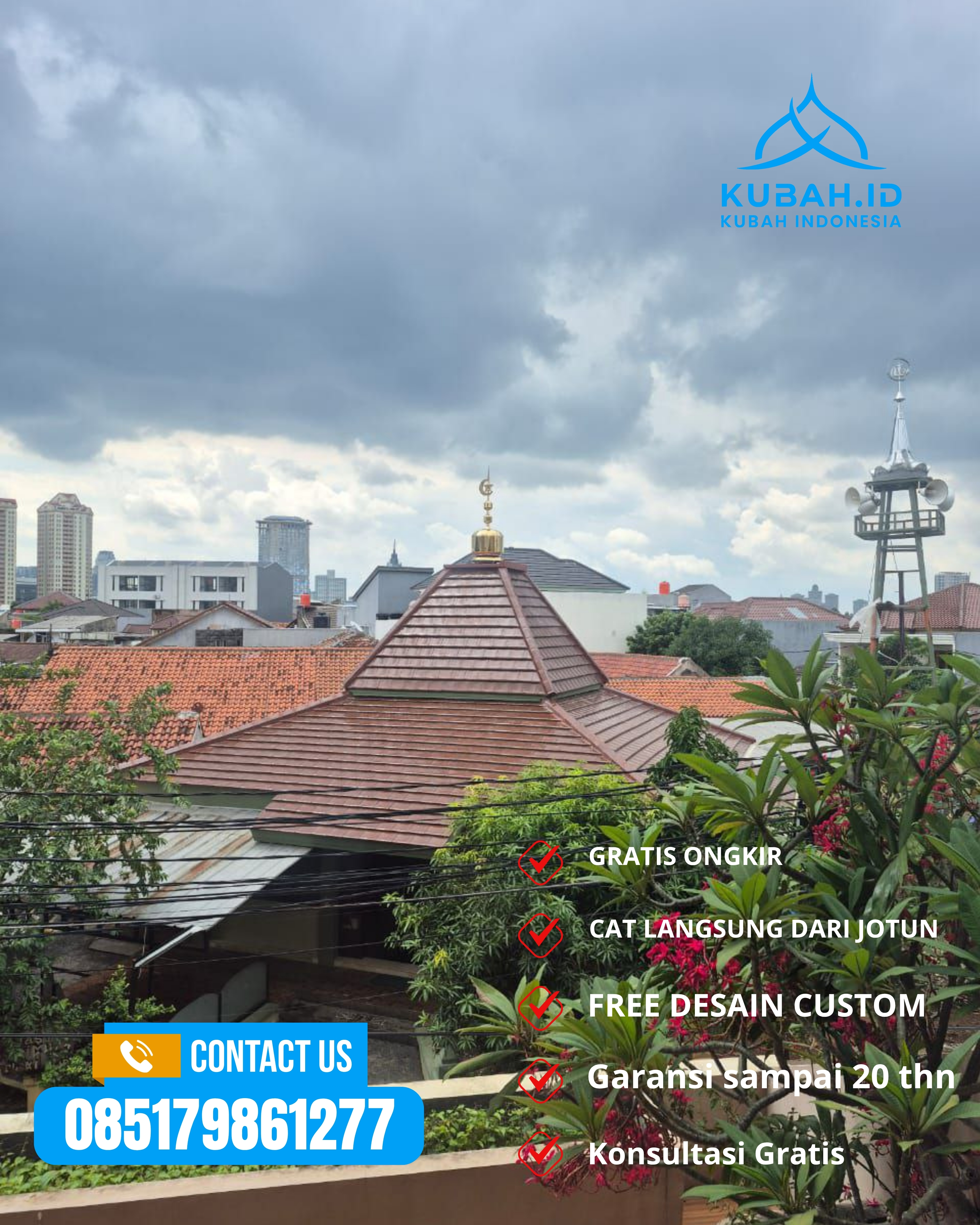 JUAL KUBAH MASJID TAHAN LAMA DI KEC PARE, KAB KEDIRI, JATIM (WA: 085179861277)