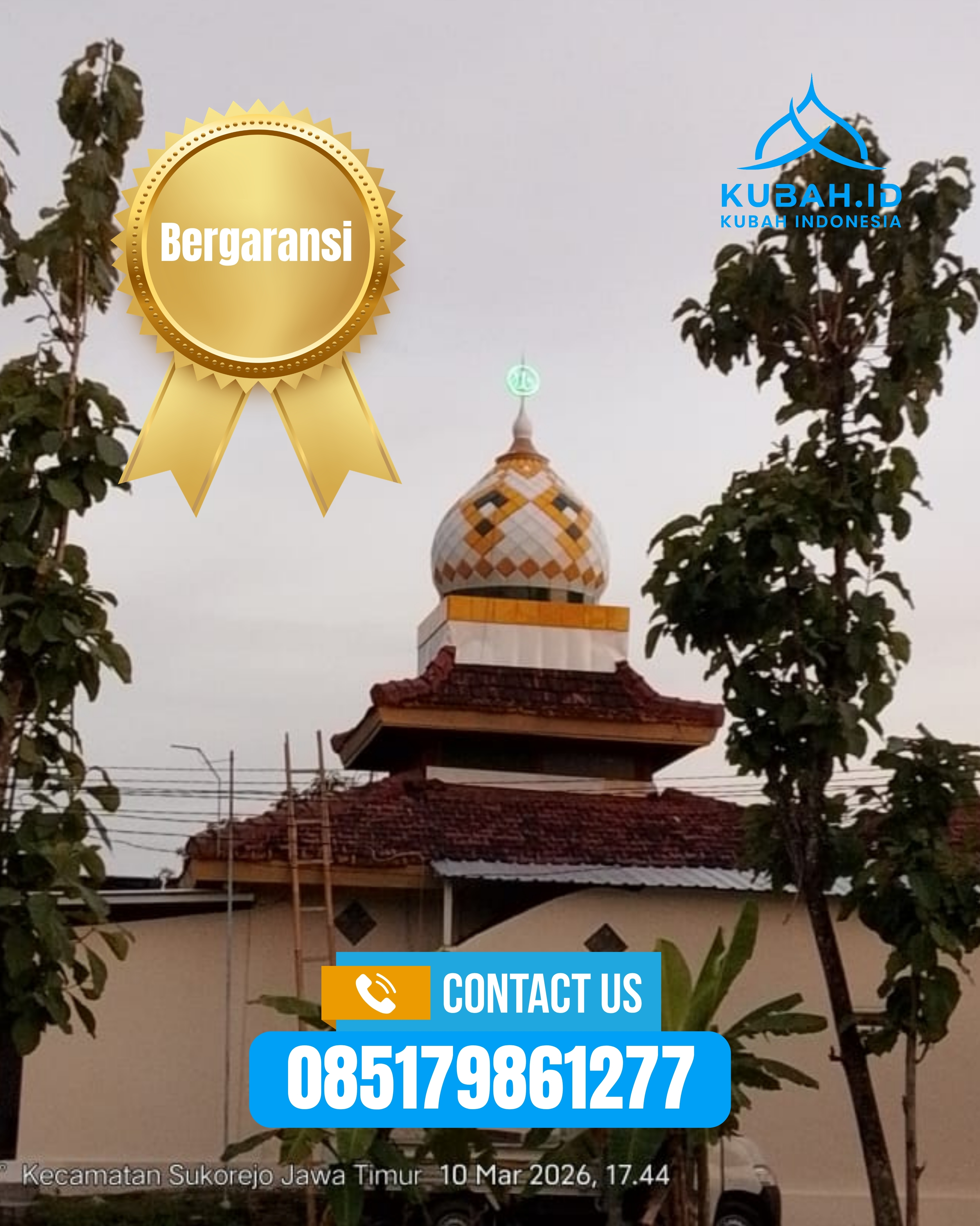 KUBAH MASJID DESAIN ELEGAN DI KEC KAWALI, KAB CIAMIS, JABAR (WA: 085179861277)