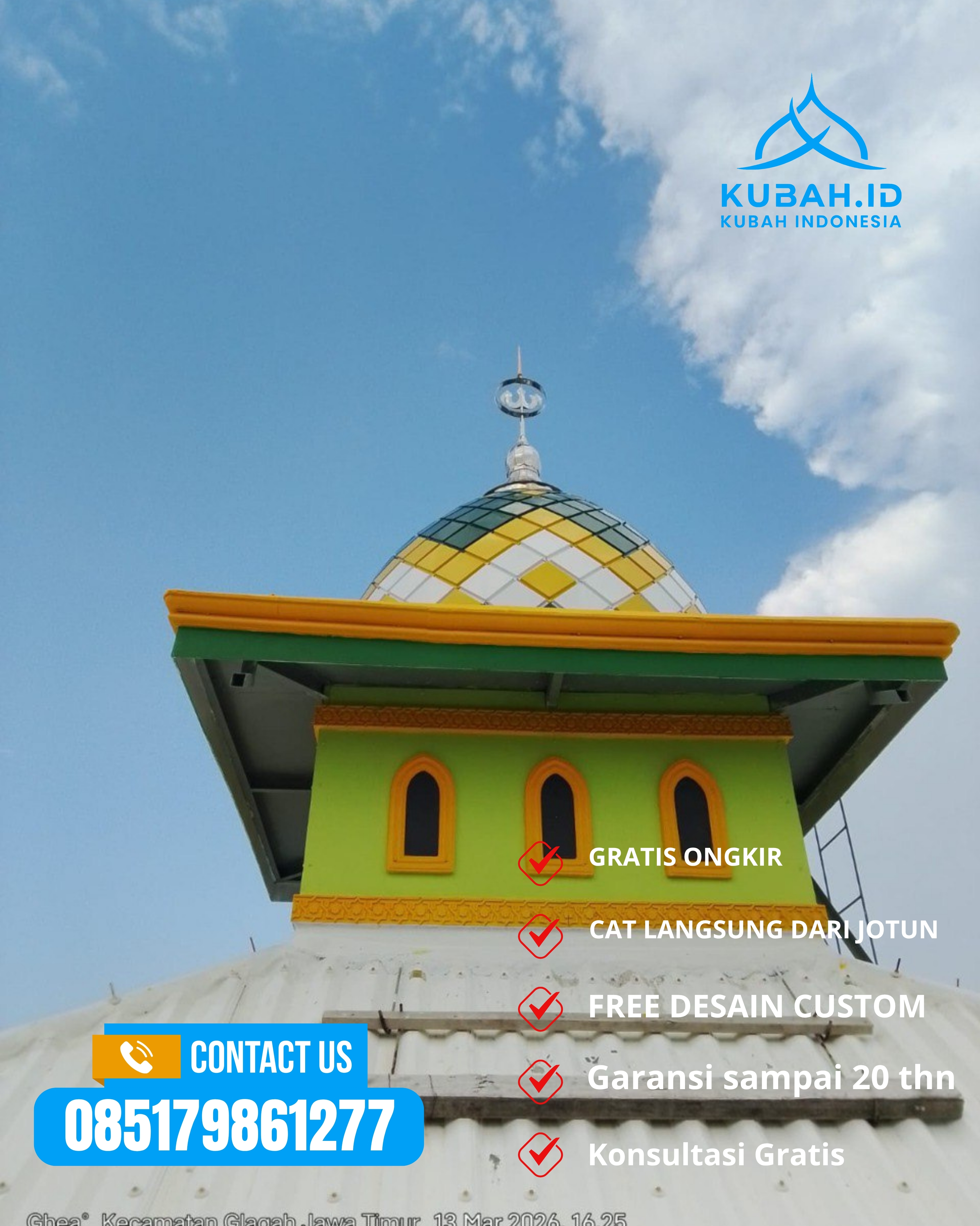 PUSAT KUBAH MASJID BERKUALITAS DI KEC KERTEK, KAB WONOSOBO, JATENG (WA: 085179861277)