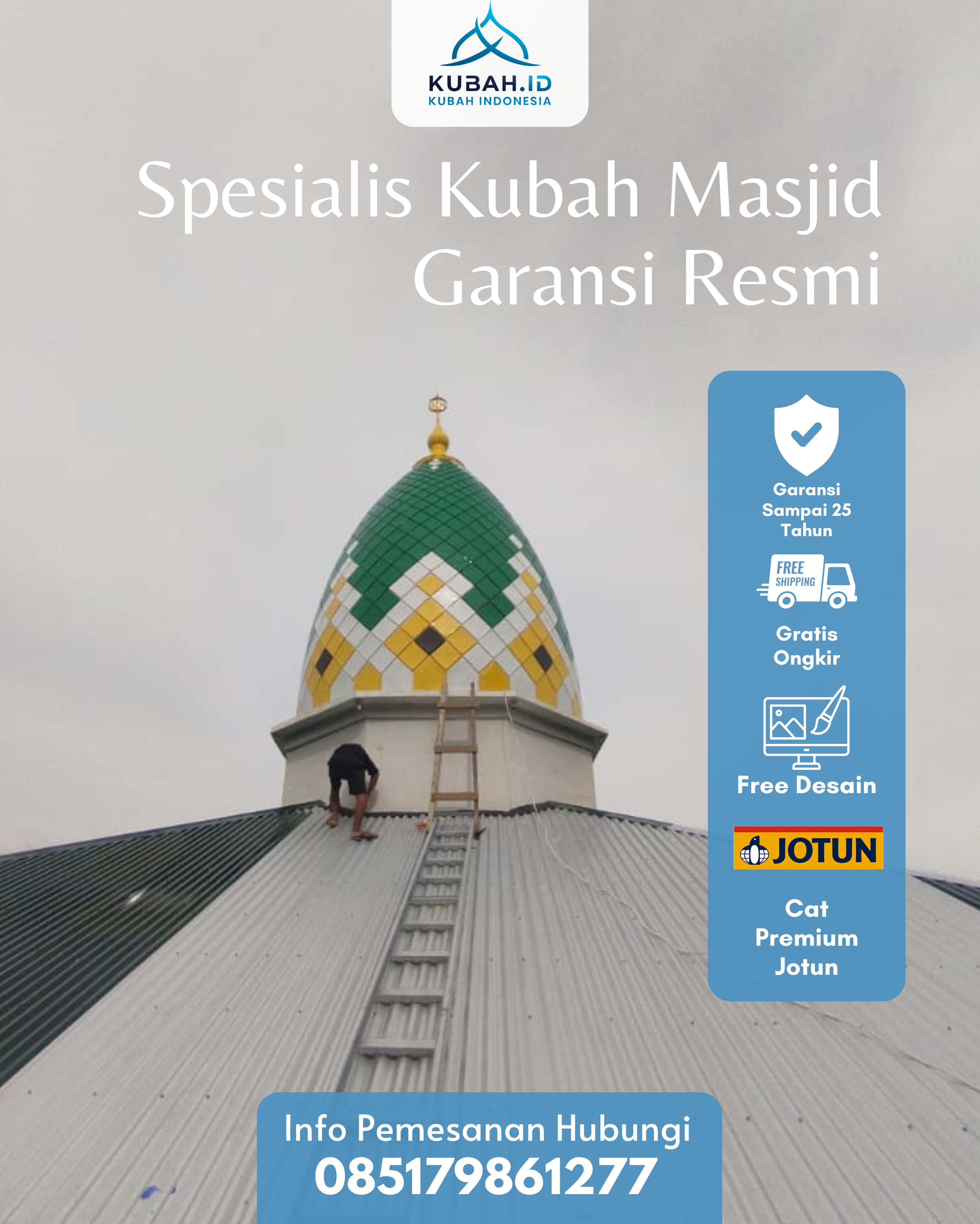 JUAL KUBAH MASJID TAHAN LAMA DI KEC PADANG PANJANG TIMUR, KOTA PADANG PANJANG, SUMATERA BARAT (WA: 085179861277)