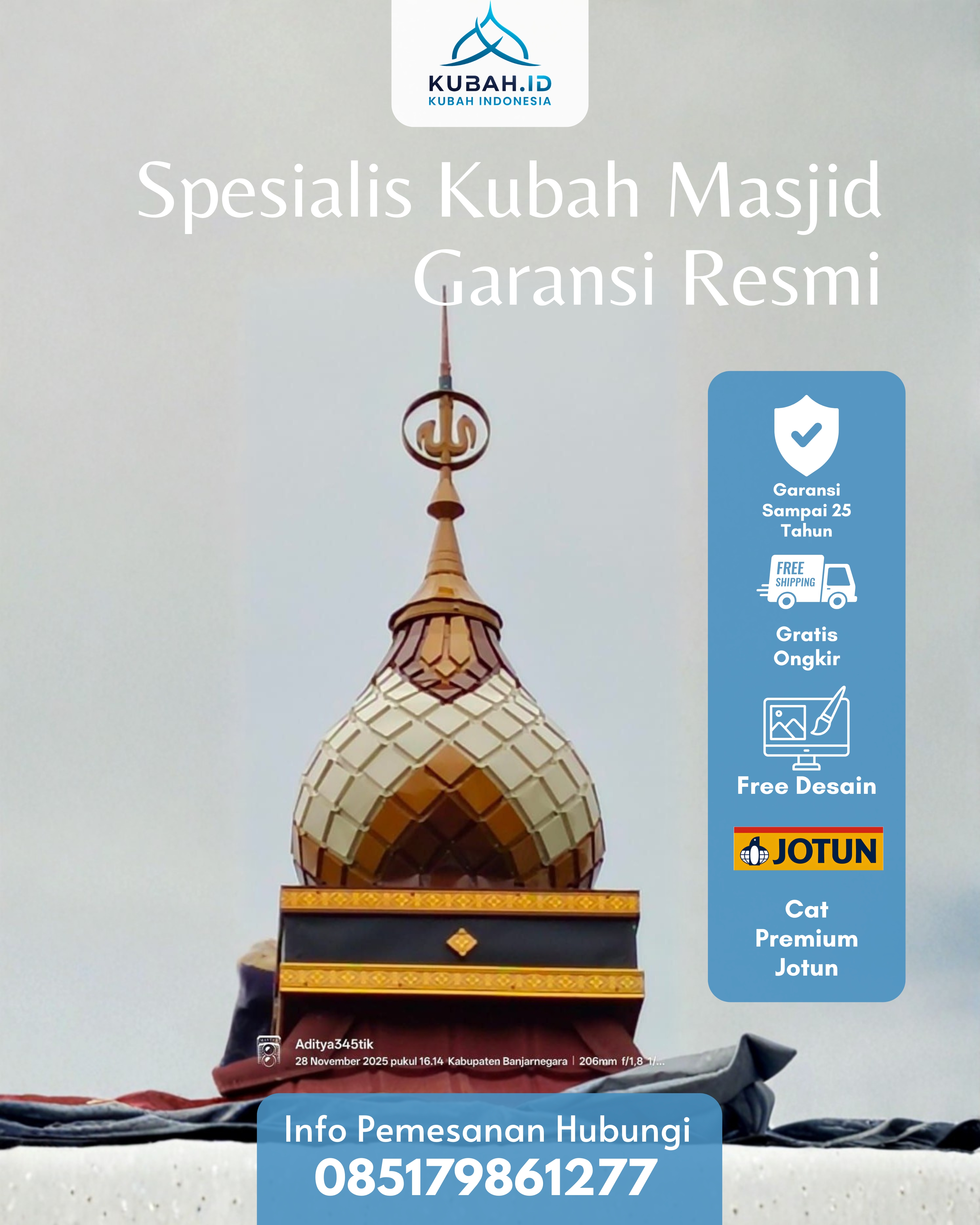 PUSAT KUBAH MASJID BERKUALITAS DI KEC SILUNGKANG, KOTA SAWAHLUNTO, SUMATERA BARAT (WA: 085179861277)