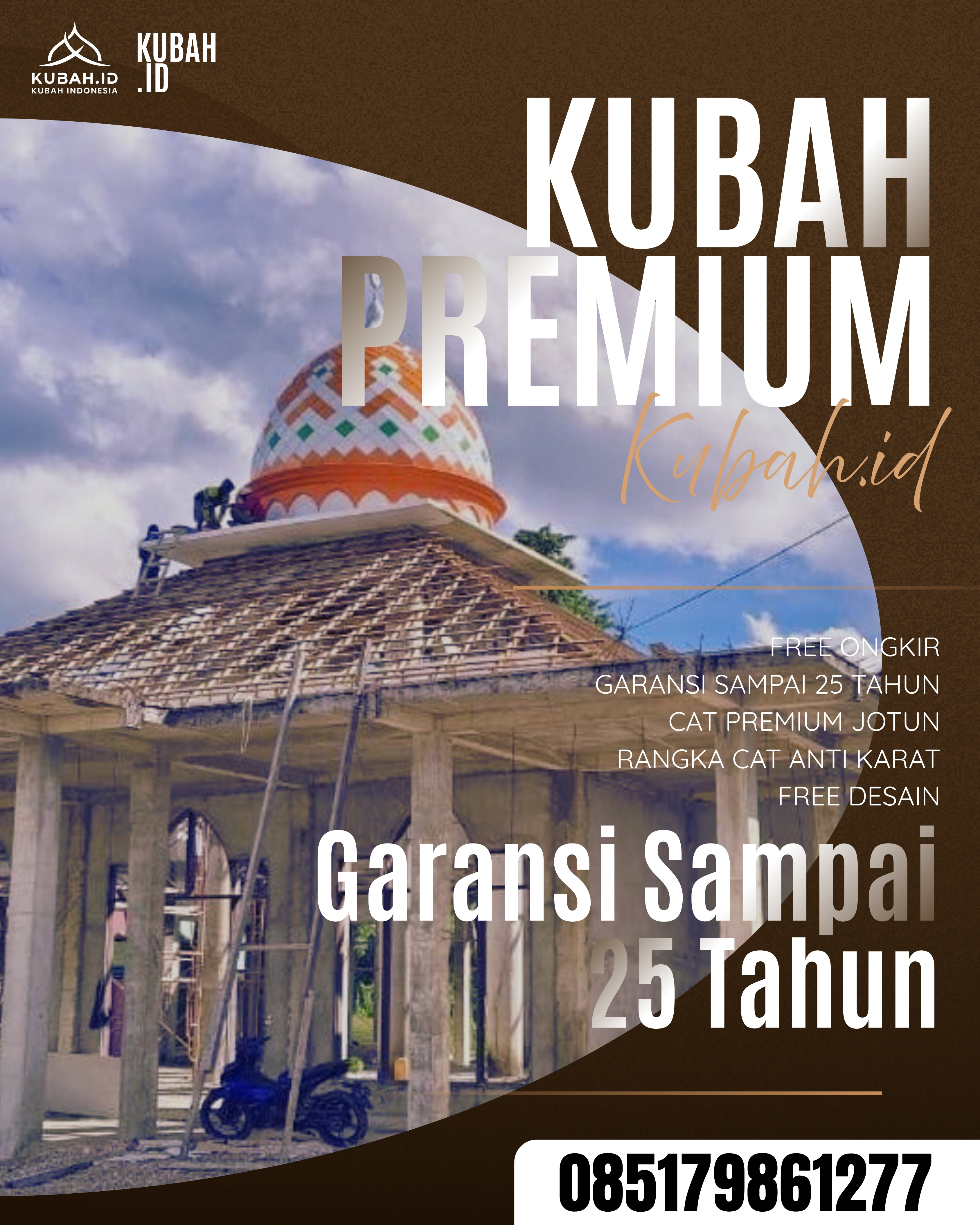 PABRIK KUBAH MASJID MODERN DI KEC SUNGSANG, KAB BANYUASIN, SUMATERA SELATAN (WA: 085179861277)