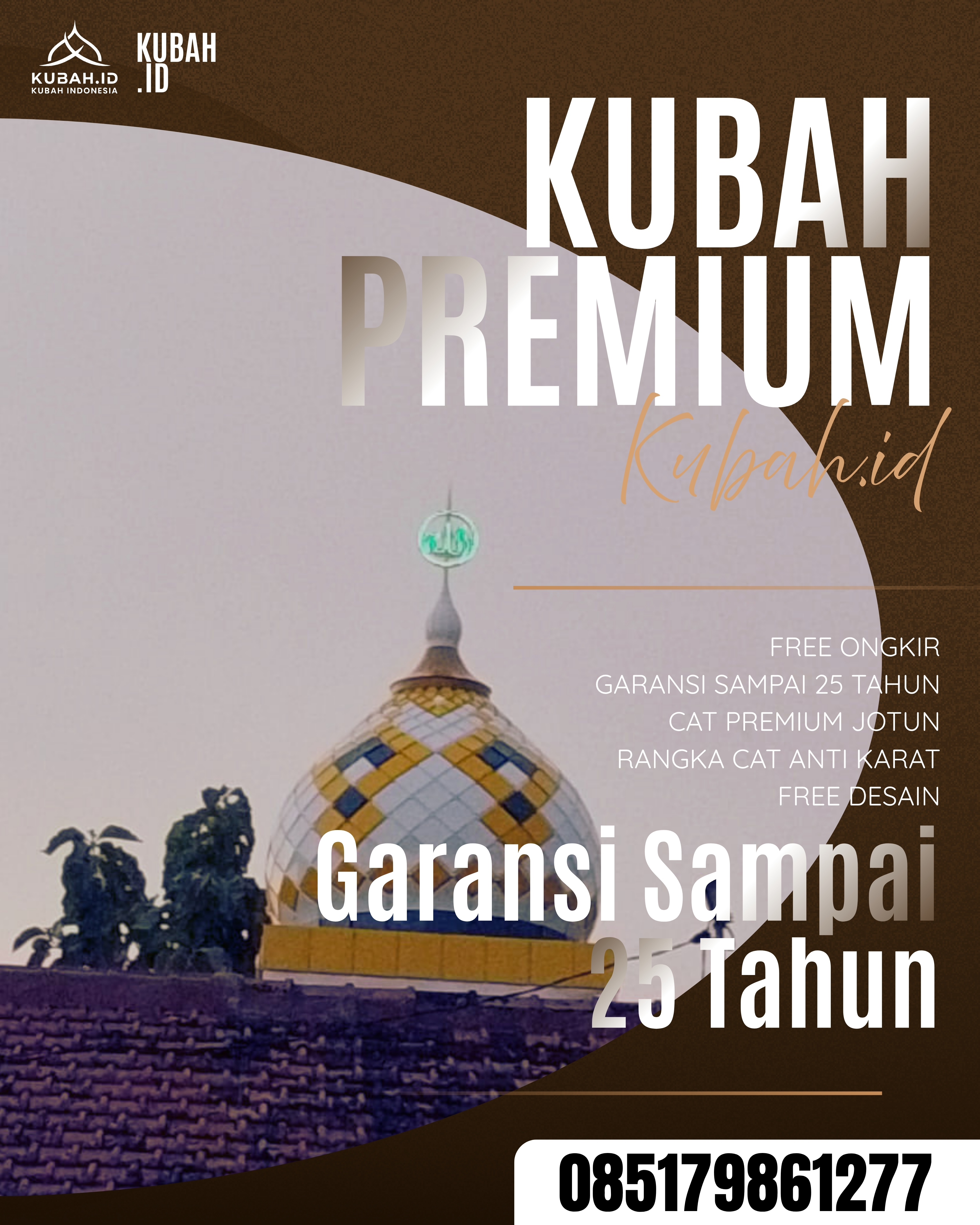 JUAL KUBAH MASJID PREMIUM DI KEC MADANG SUKU I, KAB OKU TIMUR, SUMATERA SELATAN (WA: 085179861277)