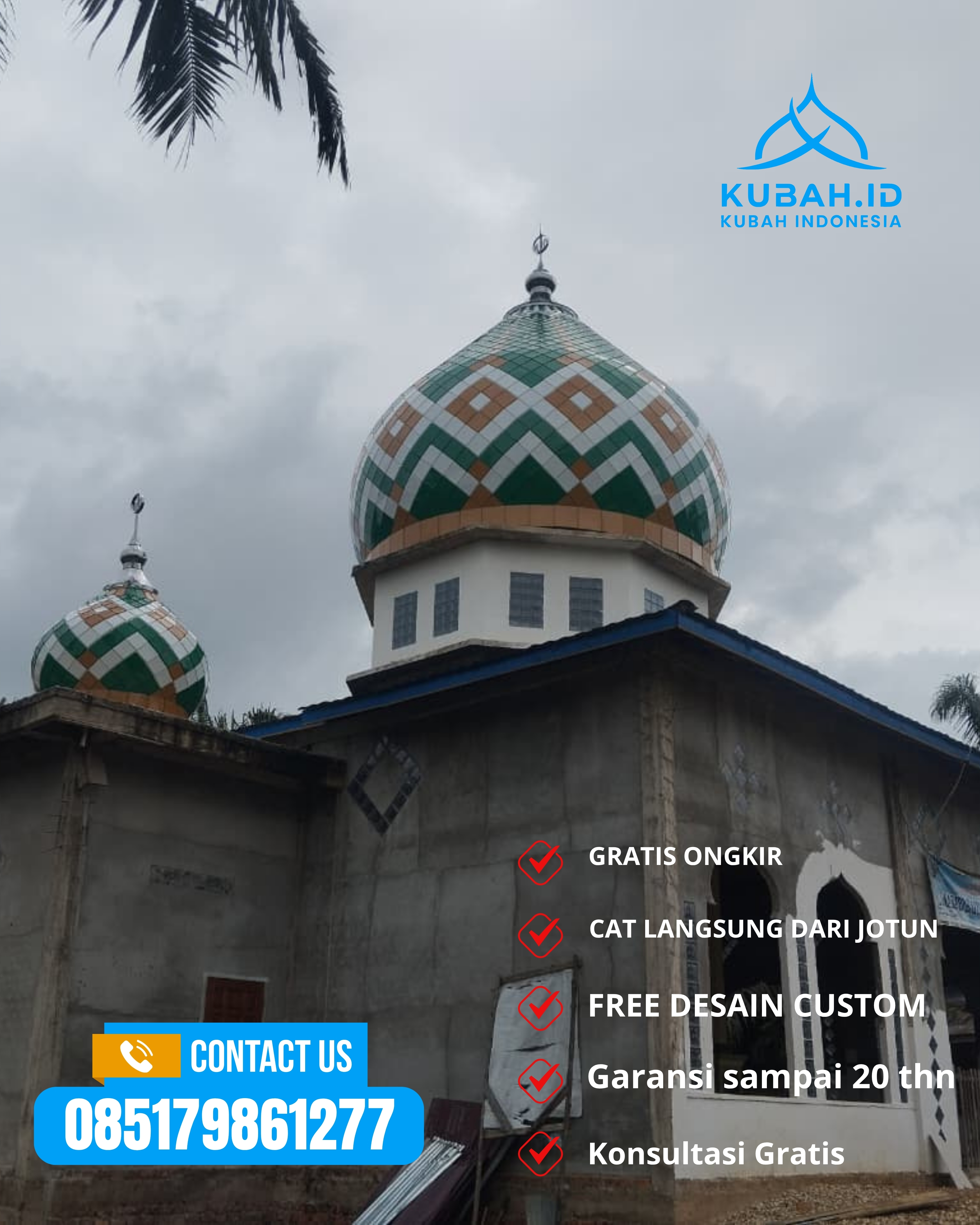 KUBAH MASJID HARGA TERJANGKAU DI KEC MAGERSARI, KOTA MOJOKERTO, JATIM (WA: 085179861277)