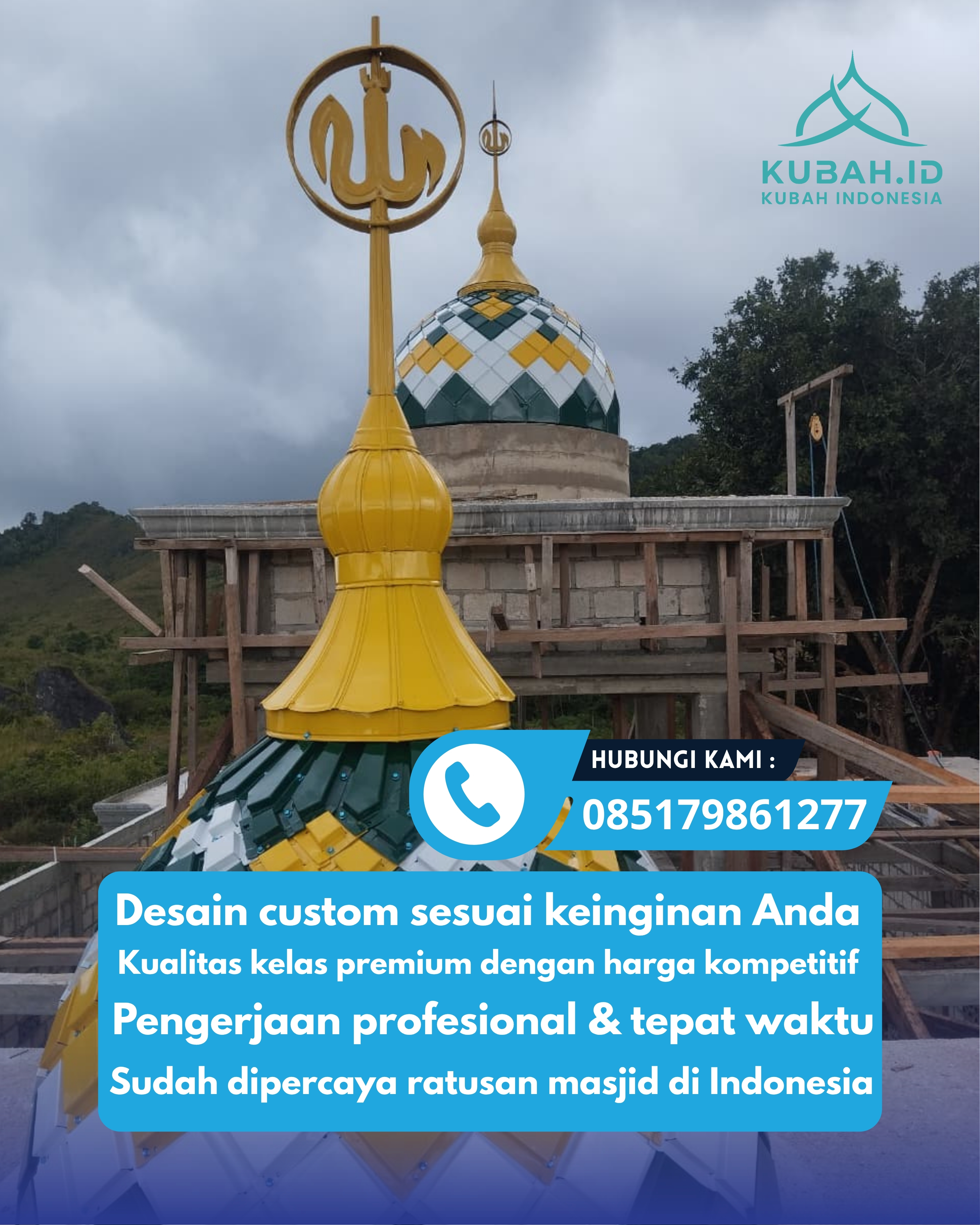JUAL KUBAH MASJID TAHAN LAMA DI KEC BANDUNG WETAN, KOTA BANDUNG, JABAR (WA: 085179861277)