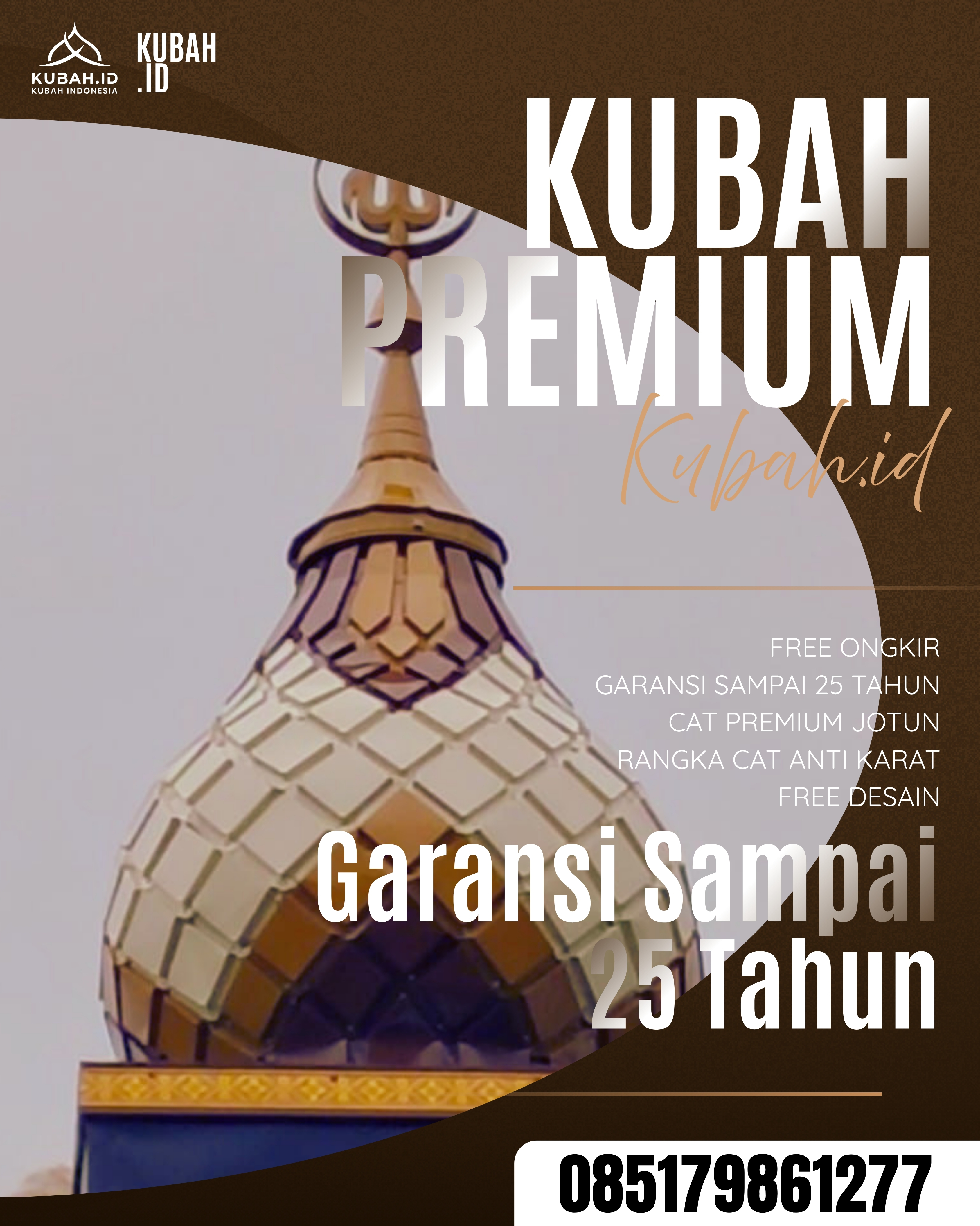 KUBAH MASJID DESAIN ELEGAN DI KEC KIKIM TIMUR, KAB LAHAT, SUMATERA SELATAN (WA: 085179861277)
