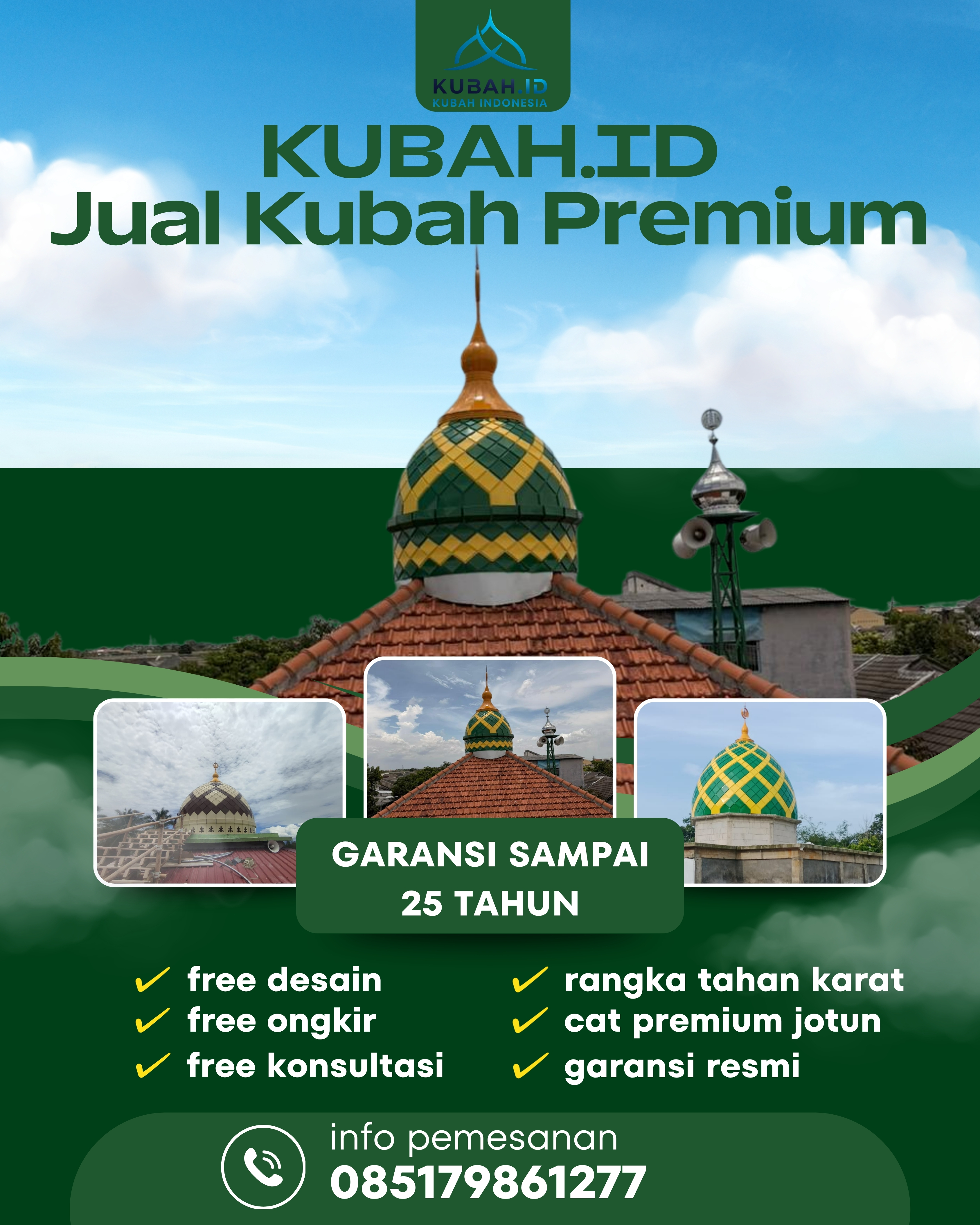 KUBAH MASJID DESAIN ELEGAN DI KEC GUNUNGSITOLI IDANOI, KOTA GUNUNGSITOLI, SUMATERA UTARA (WA: 085179861277)