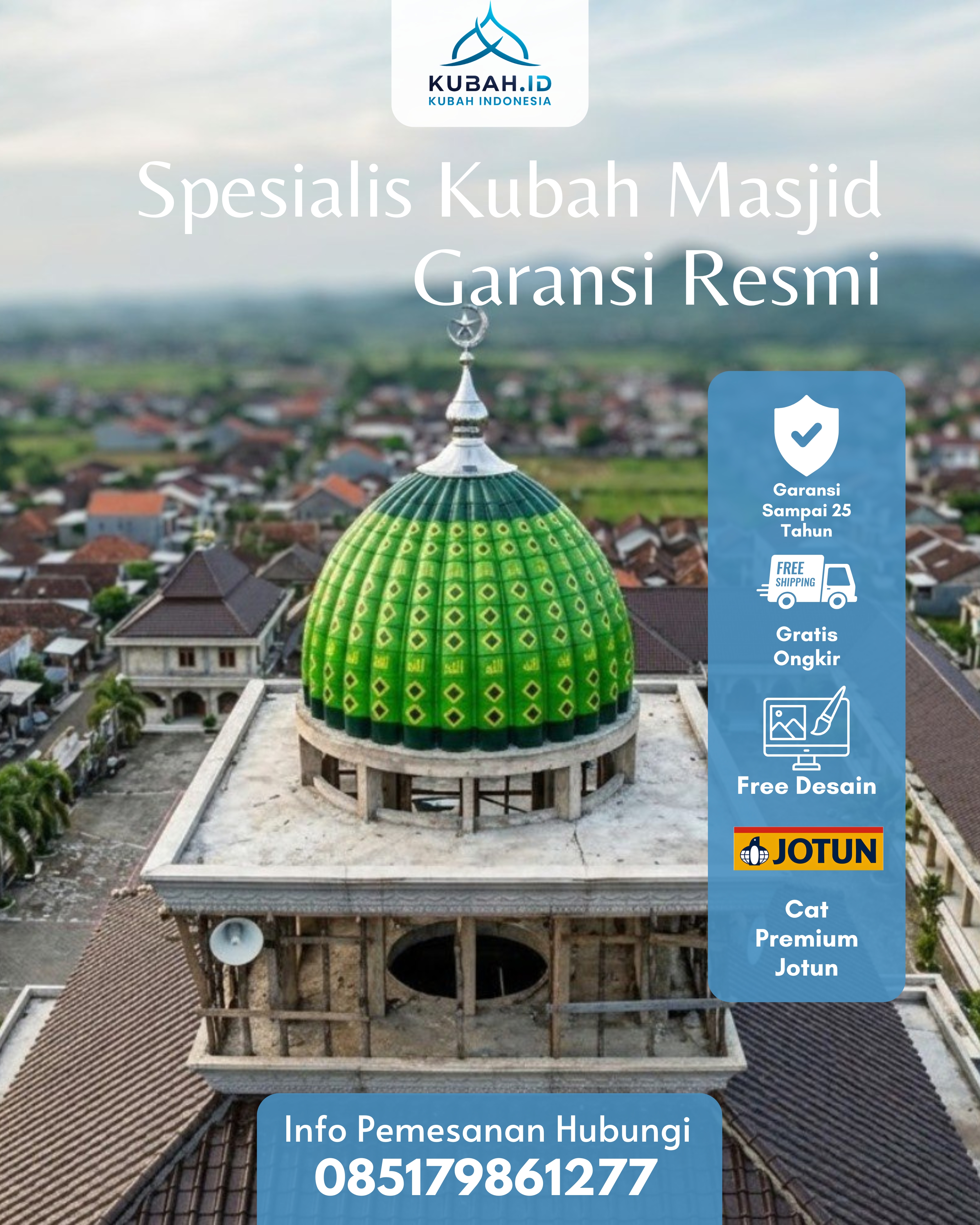 JUAL KUBAH MASJID TAHAN LAMA DI KEC MATUR, KAB AGAM, SUMATERA BARAT (WA: 085179861277)