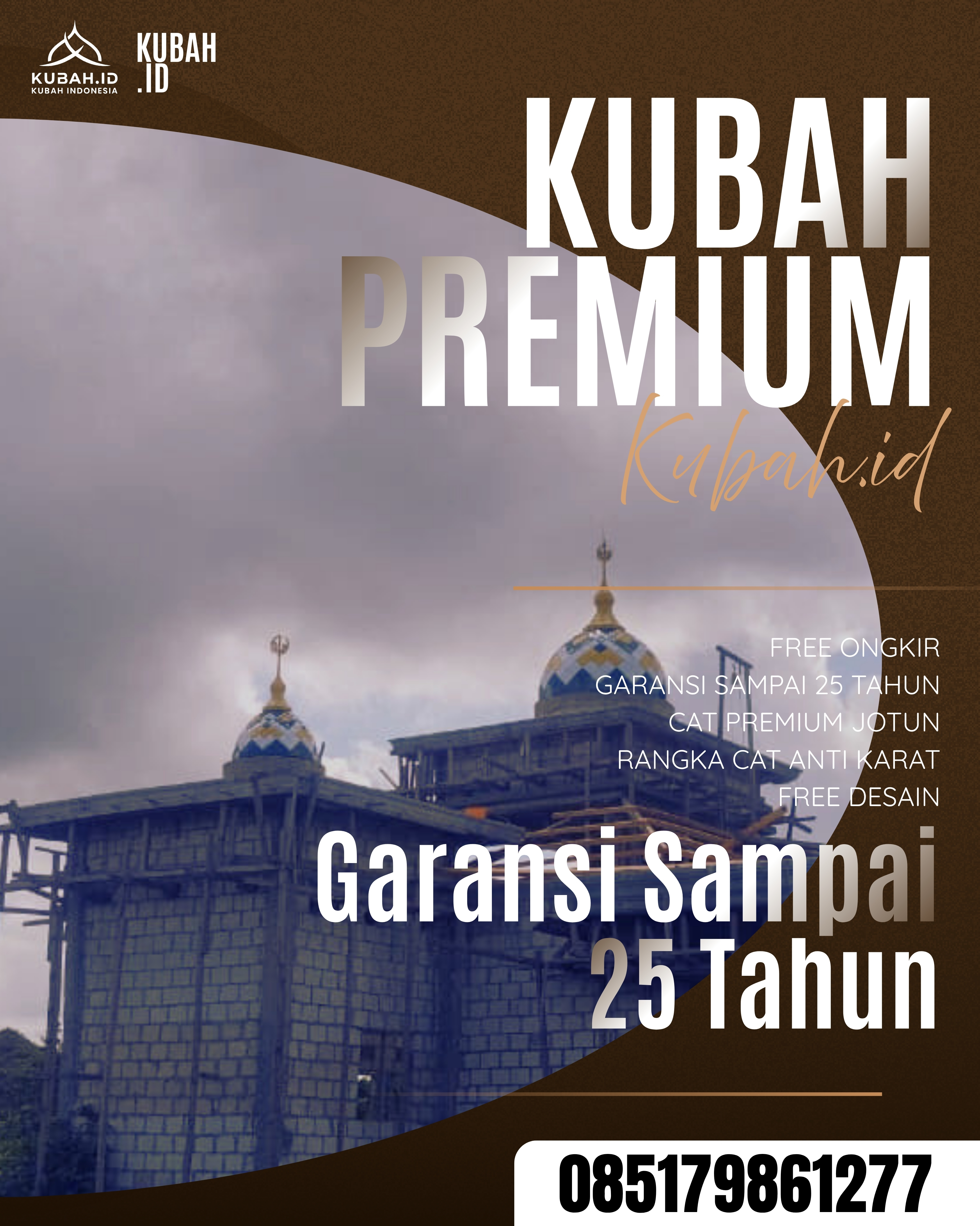 KUBAH MASJID DESAIN ELEGAN DI KEC LAHAT, KAB LAHAT, SUMATERA SELATAN (WA: 085179861277)