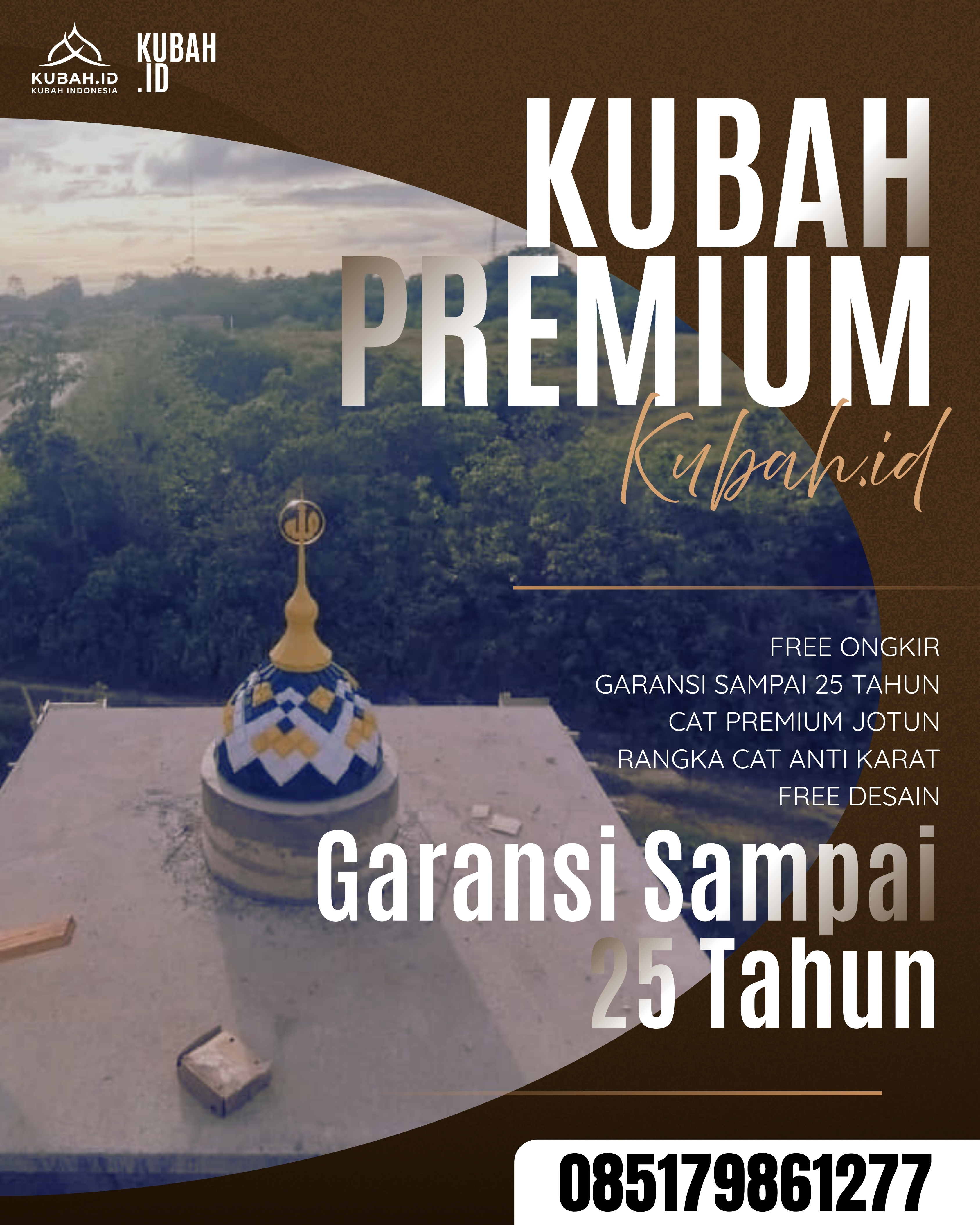 KUBAH MASJID HARGA TERJANGKAU DI KEC MUARA BELITI, KAB MUSI RAWAS, SUMATERA SELATAN (WA: 085179861277)