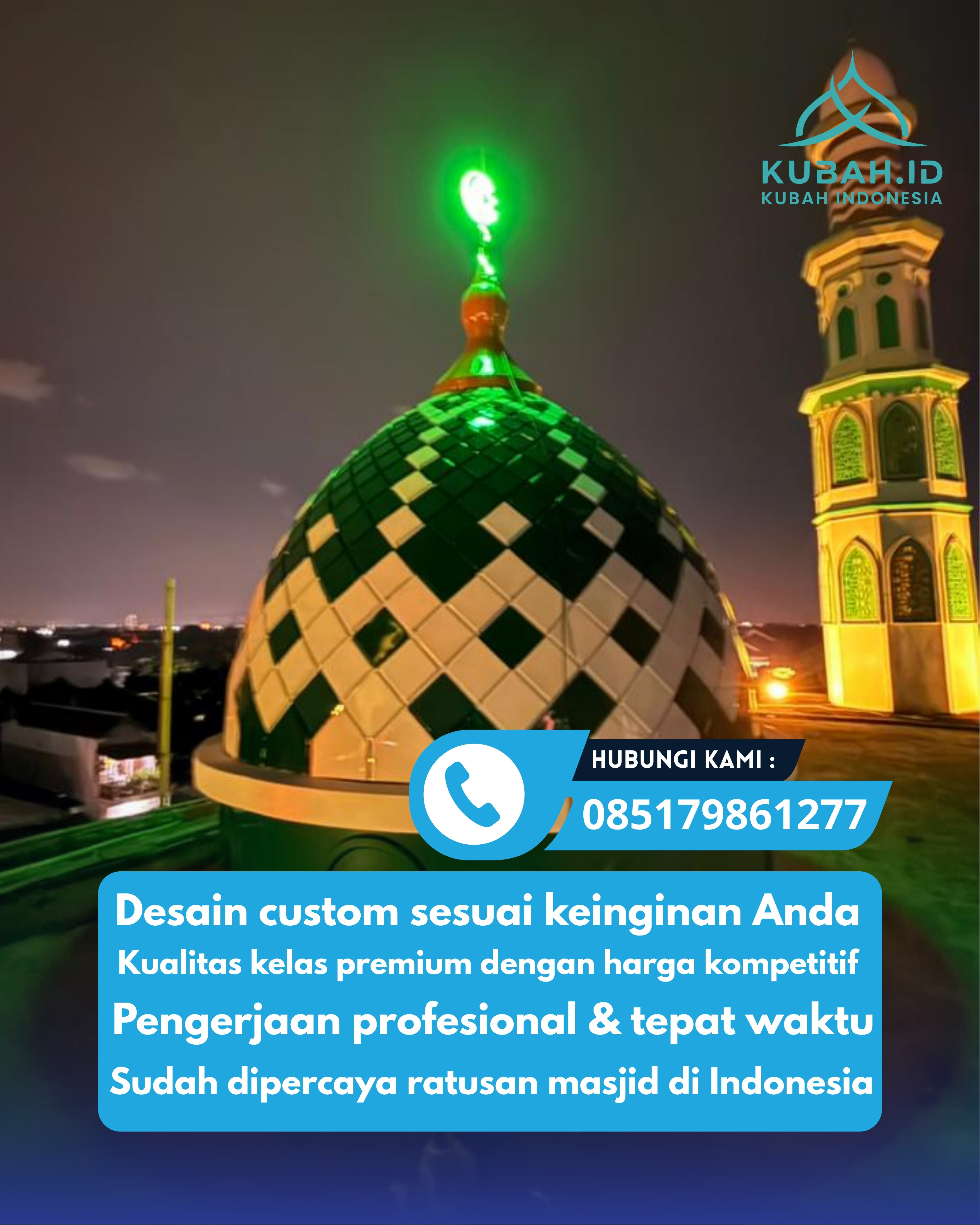JUAL KUBAH MASJID TAHAN LAMA DI KEC BETARA, KAB TANJUNG JABUNG BARAT, JAMBI (WA: 085179861277)