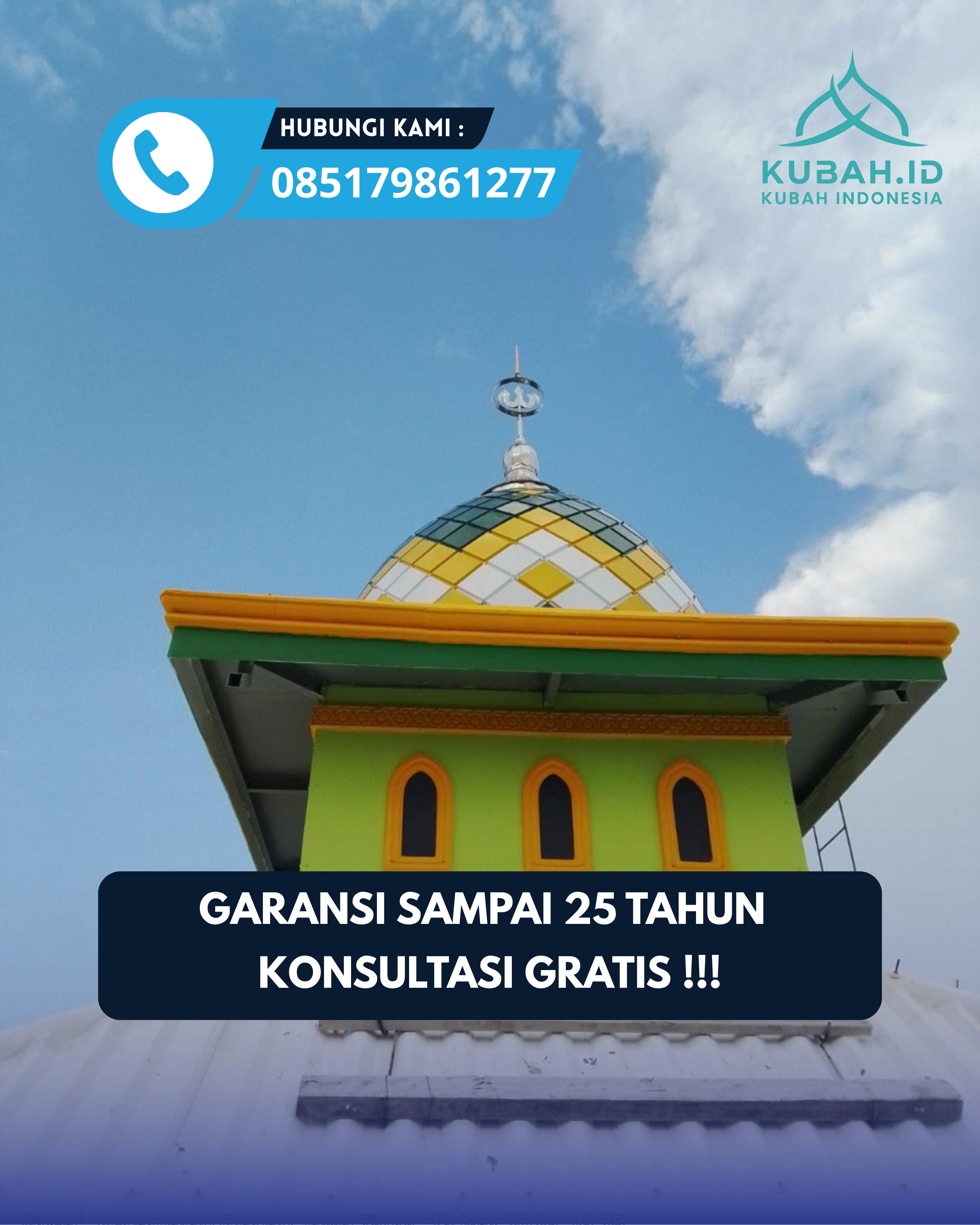KUBAH MASJID DESAIN ELEGAN DI KEC BANYUDONO, KAB BOYOLALI, JATENG (WA: 085179861277)