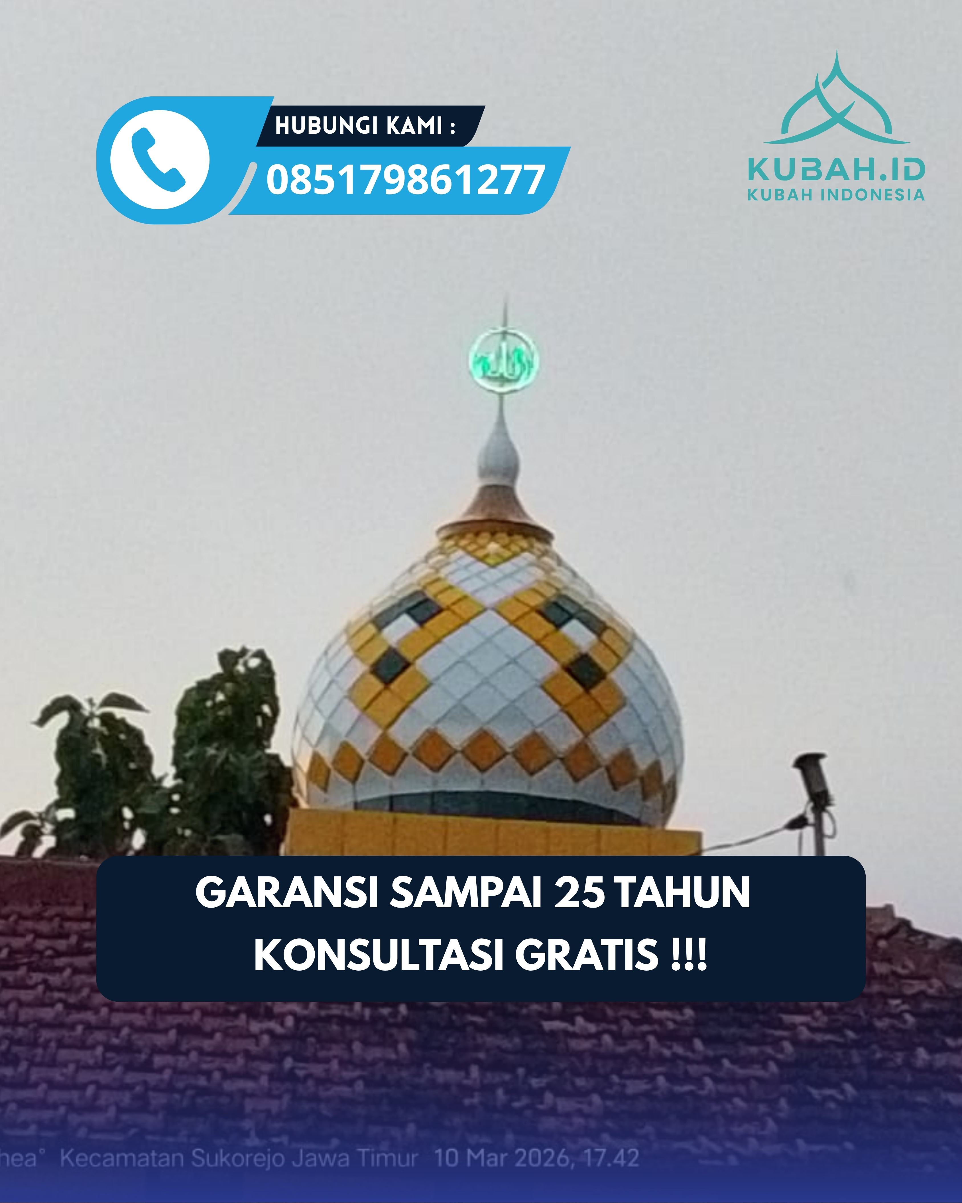 KUBAH MASJID HARGA TERJANGKAU DI KEC BATU, KOTA BATU, JATIM (WA: 085179861277)