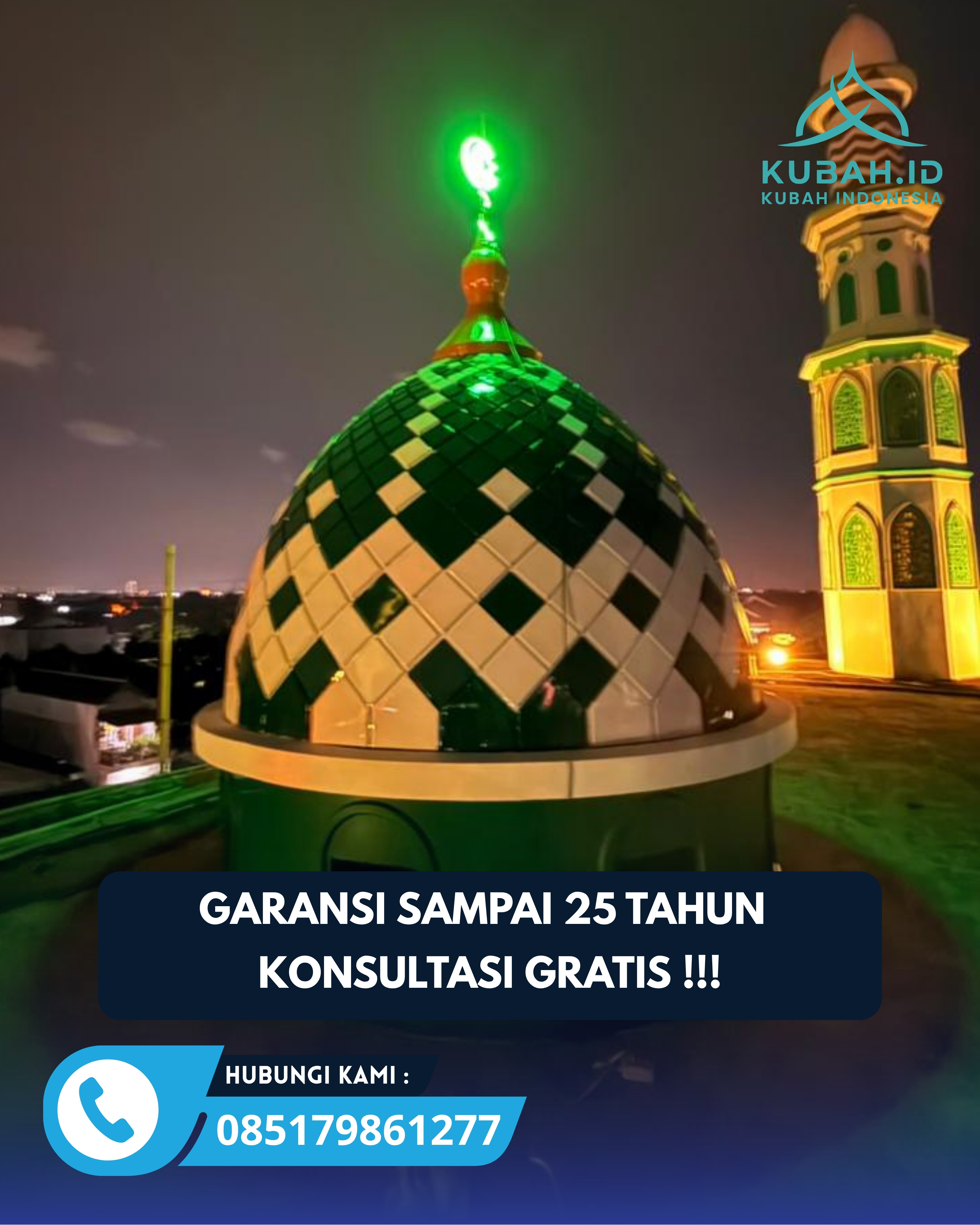 JUAL KUBAH MASJID PREMIUM DI KEC NIPAH PANJANG, KAB TANJUNG JABUNG TIMUR, JAMBI (WA: 085179861277)