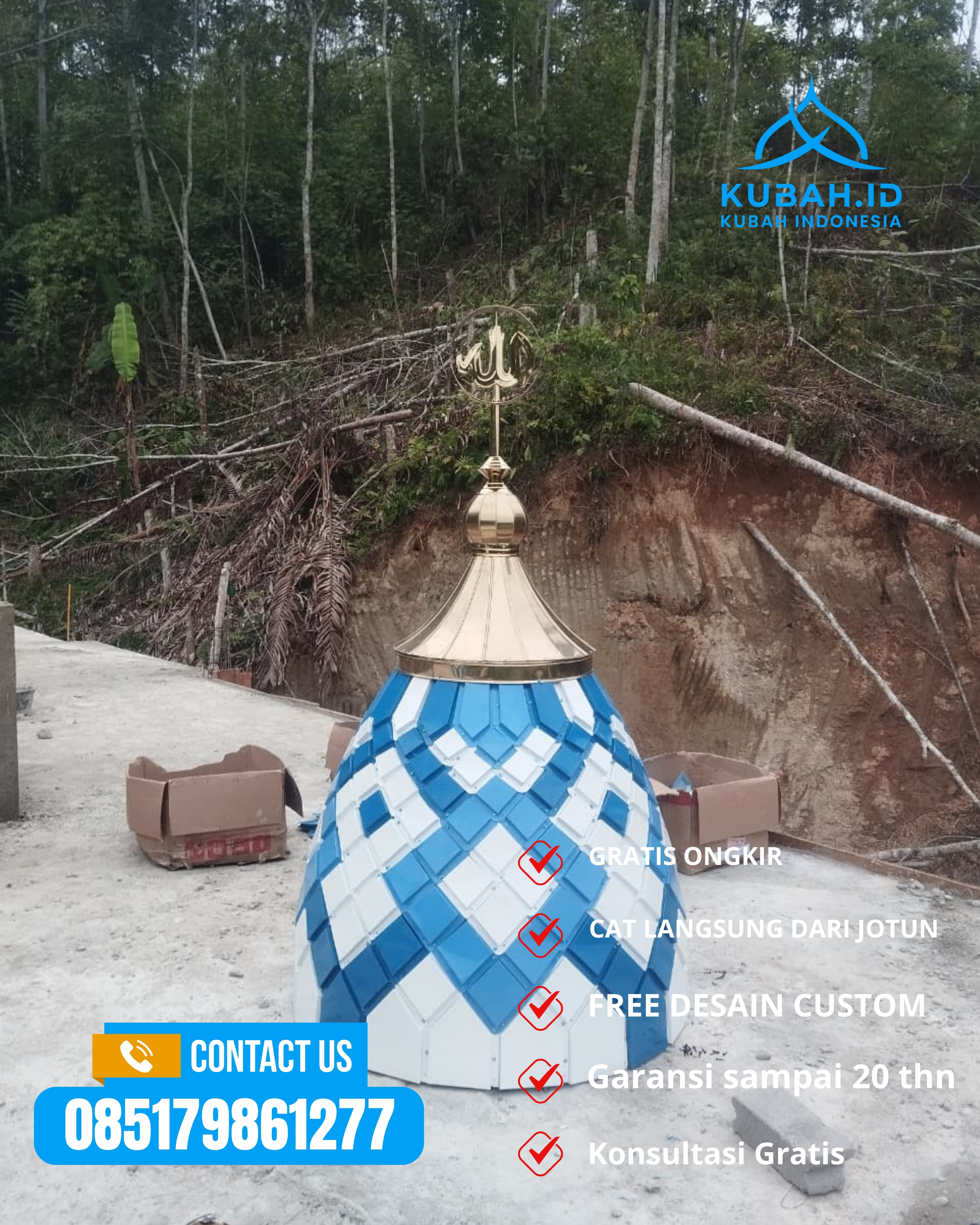 JUAL KUBAH MASJID PREMIUM DI KEC KEBOMAS, KAB GRESIK, JATIM (WA: 085179861277)