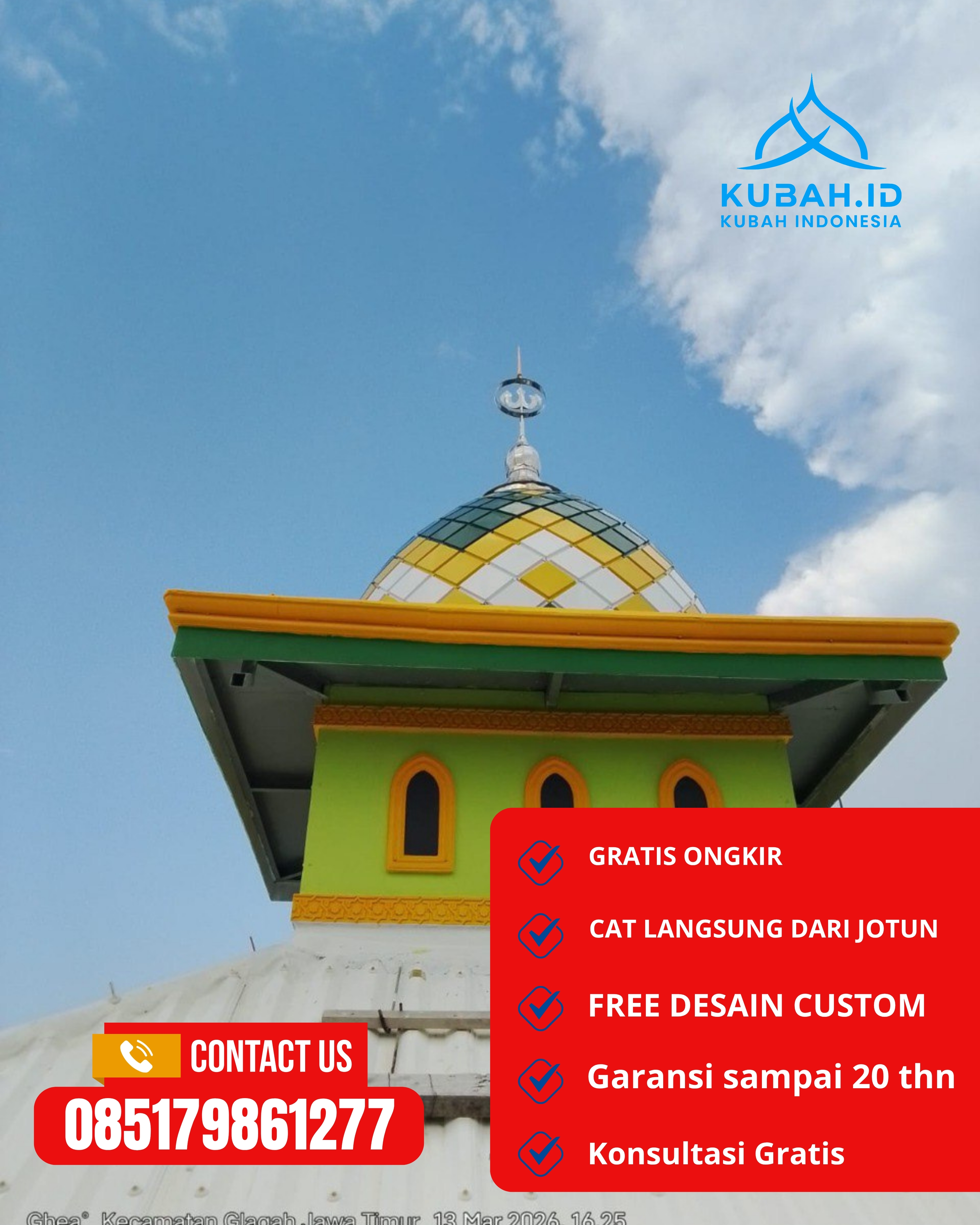 JUAL KUBAH MASJID PREMIUM DI KEC WONOSOBO, KAB WONOSOBO, JATENG (WA: 085179861277)