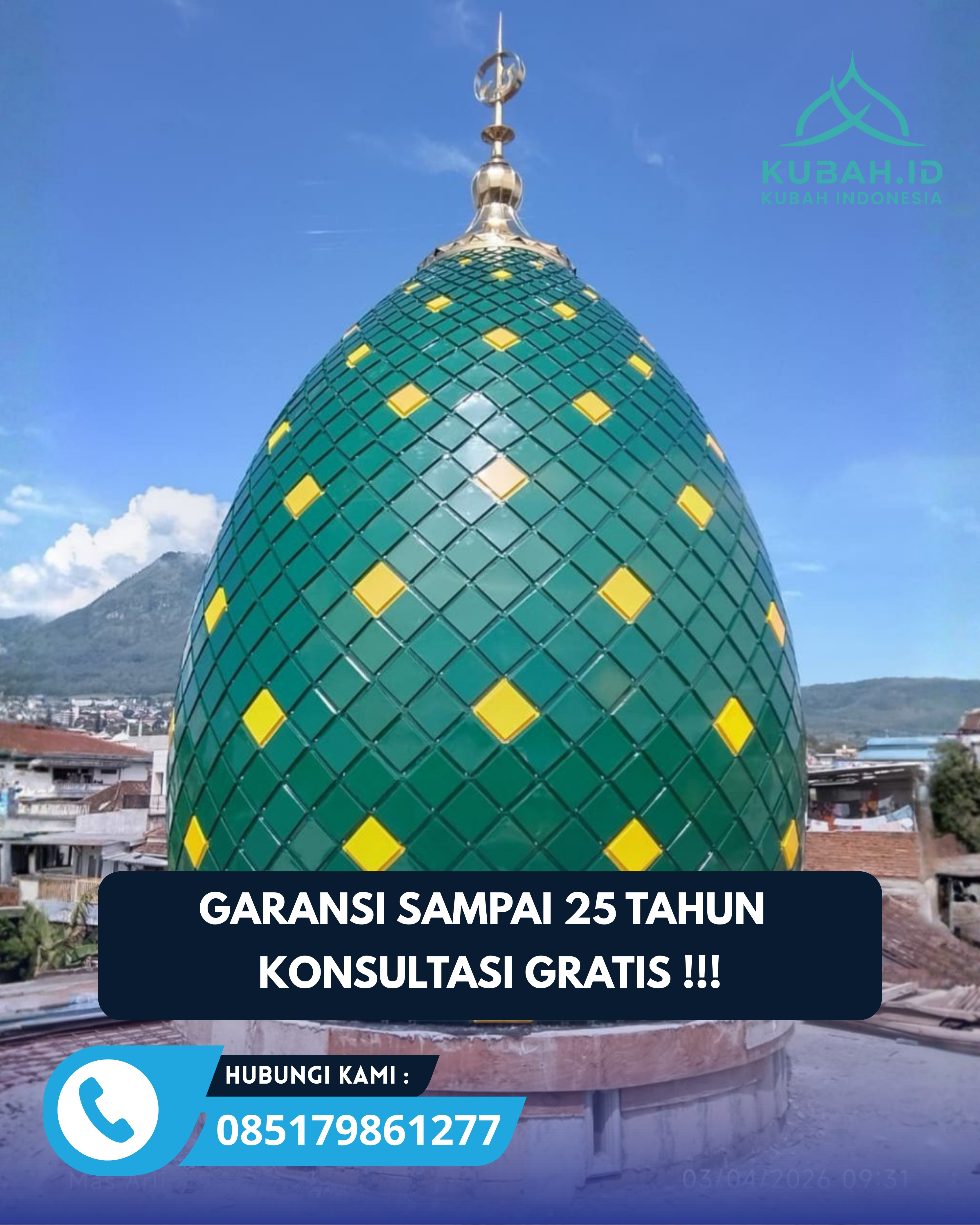 KUBAH MASJID HARGA TERJANGKAU DI KEC BREBES, KAB BREBES, JATENG (WA: 085179861277)