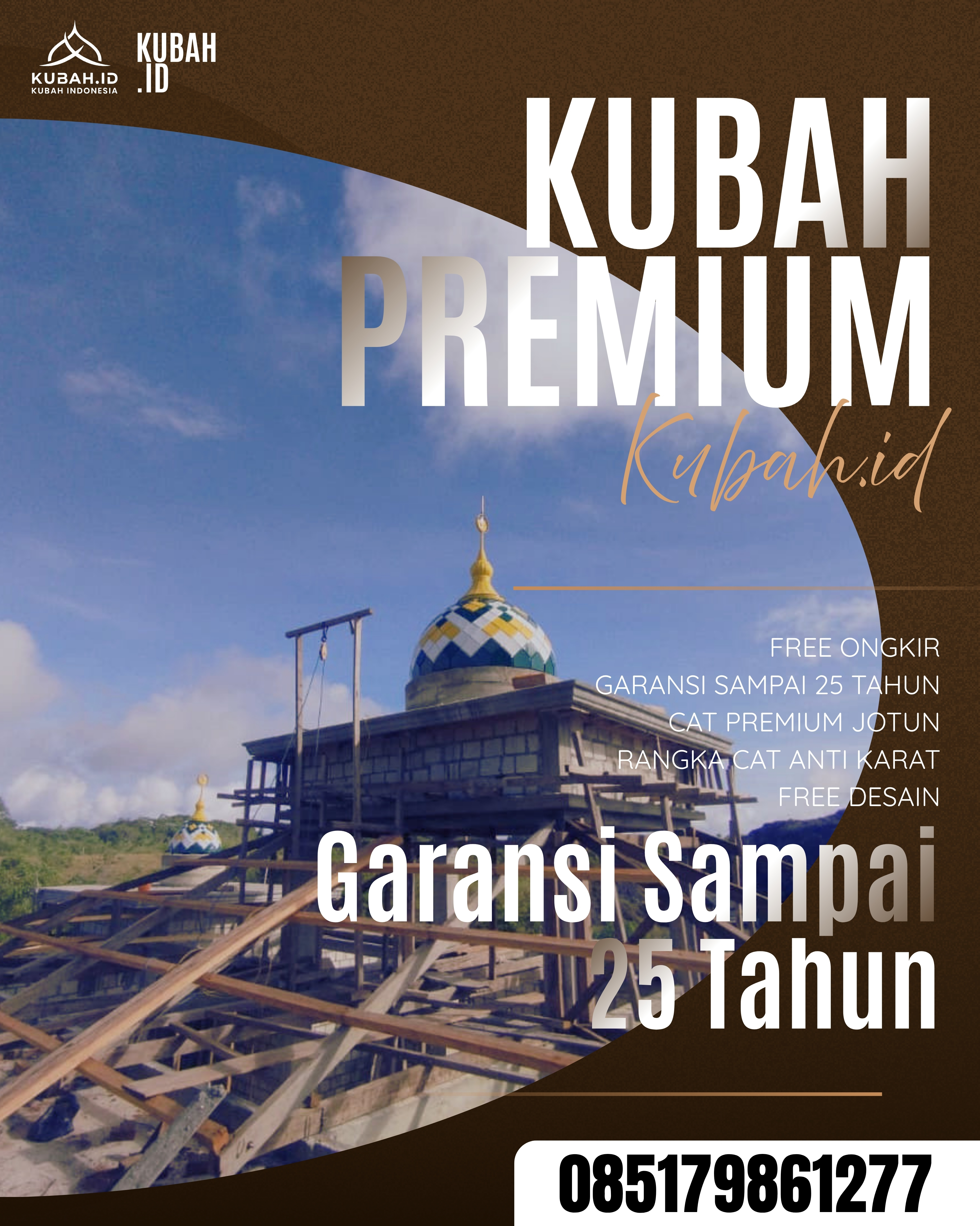 JUAL KUBAH MASJID PREMIUM DI KEC BELITANG, KAB OKU TIMUR, SUMATERA SELATAN (WA: 085179861277)