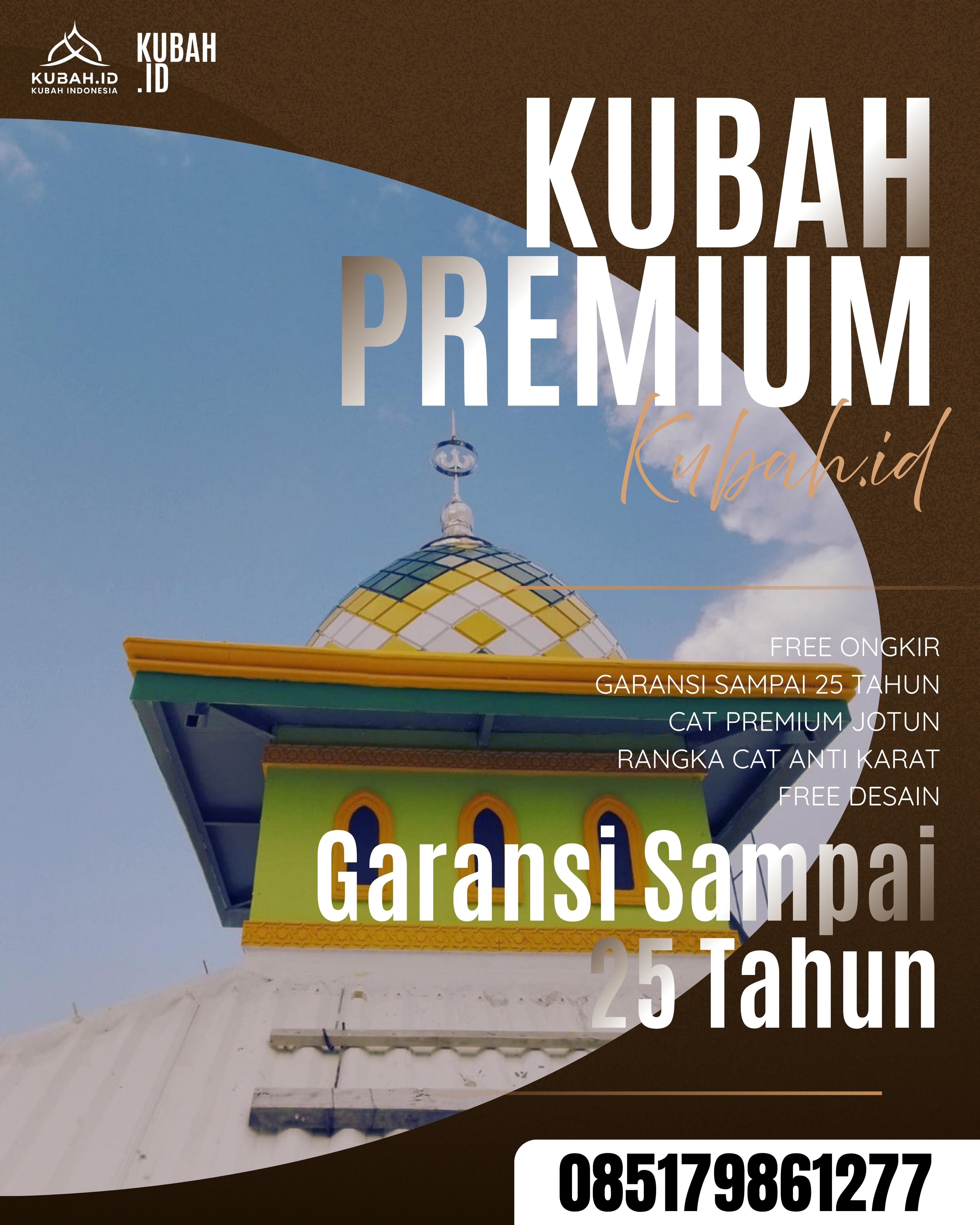 SPESIALIS KUBAH MASJID GARANSI RESMI DI KEC KAYU AGUNG, KAB OGAN KOMERING ILIR, SUMATERA SELATAN (WA: 085179861277)