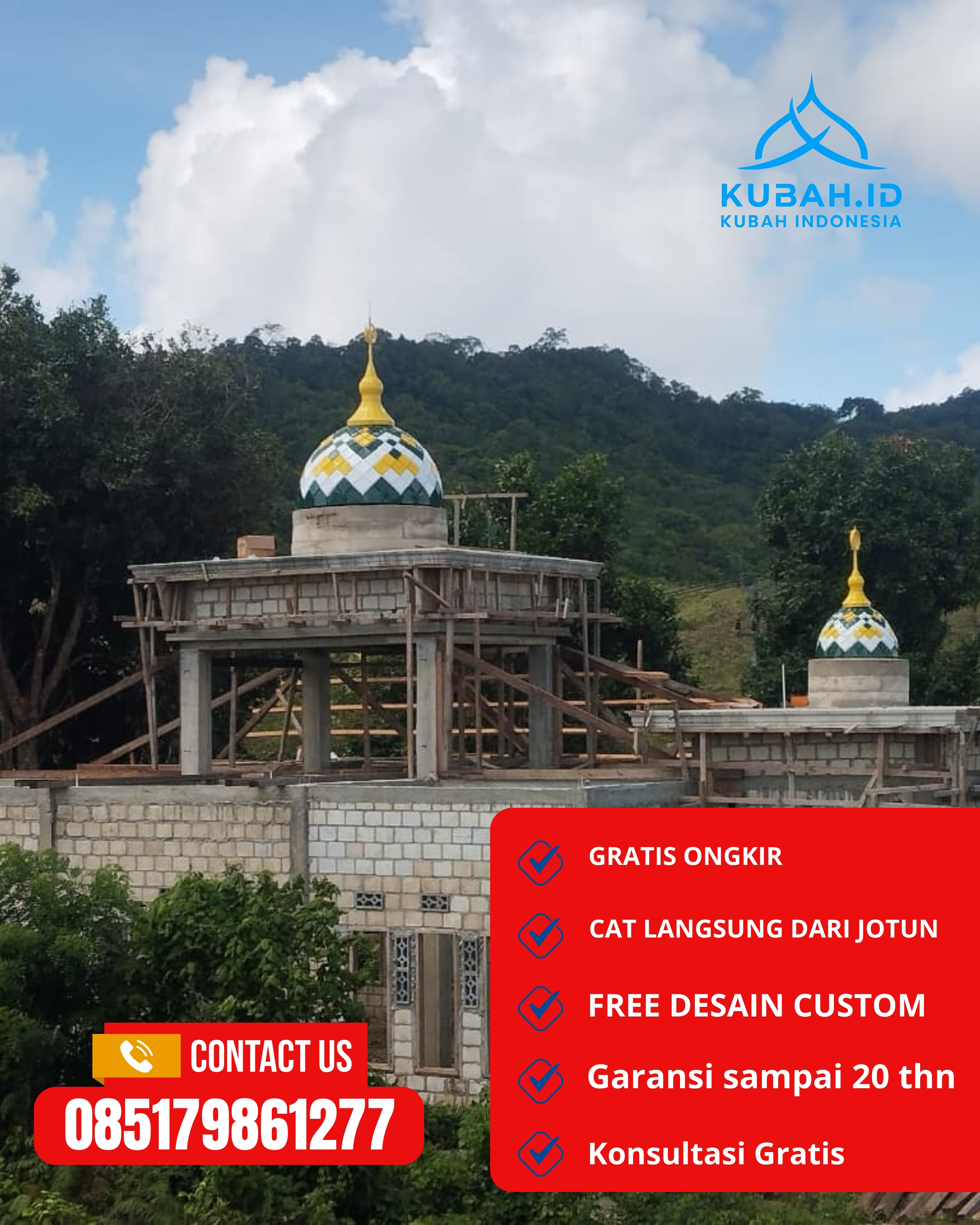 JUAL KUBAH MASJID TAHAN LAMA DI KEC PURWOREJO, KAB PURWOREJO, JATENG (WA: 085179861277)