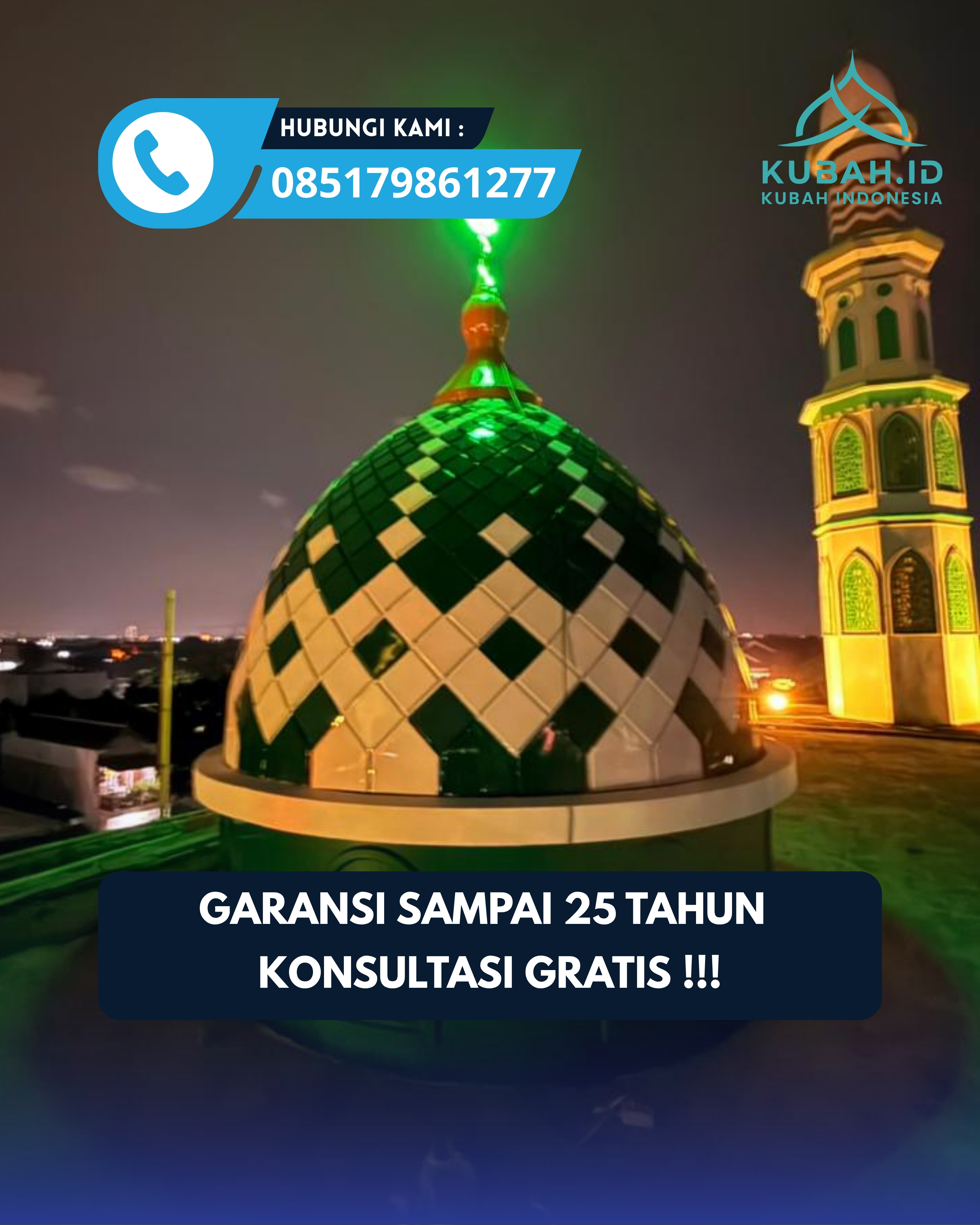 PABRIK KUBAH MASJID MODERN DI KEC MUARA SABAK BARAT, KAB TANJUNG JABUNG TIMUR, JAMBI (WA: 085179861277)