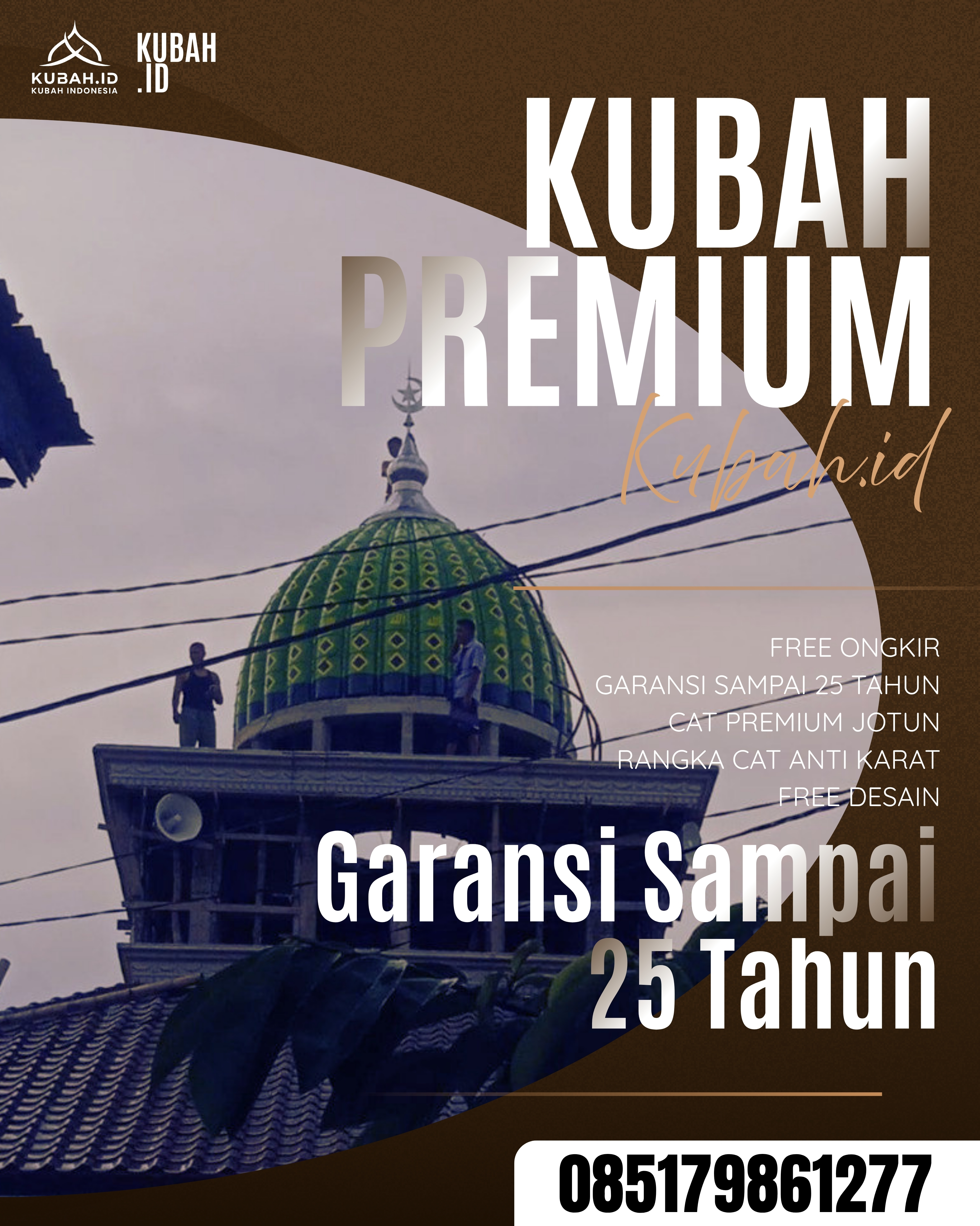 KUBAH MASJID HARGA TERJANGKAU DI KEC SUNGAI LILIN, KAB MUSI BANYUASIN, SUMATERA SELATAN (WA: 085179861277)