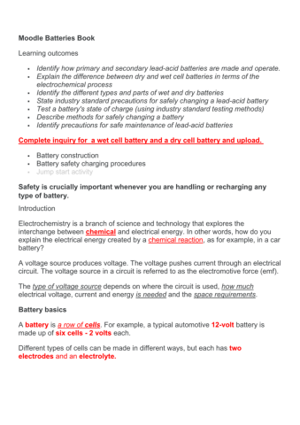 Moodle Battery Notes L3