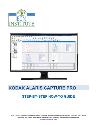 Kodak Capture Pro Procedures Manual