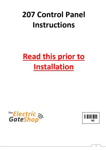 207 sm Control panel for swing gates 12VDC and 24VDC (18)