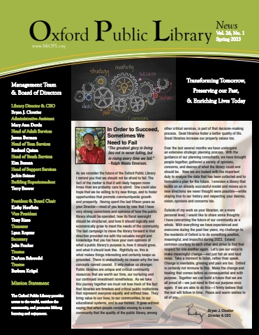 81707 OXFORD LIBRARY Spring 2023 Newsletter Flipbook