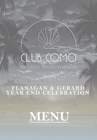 F&G Year End Celebration Couples Menu