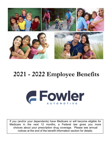 2021-2022 Fowler Employee Benefits Book