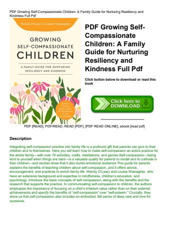 pdf growing self-compassionate children a family guide for nurturing resiliency and kindness full pd
