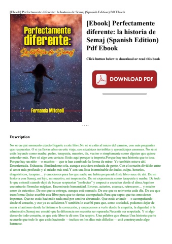 [ebook] perfectamente diferente la historia de semaj (spanish edition) pdf ebook