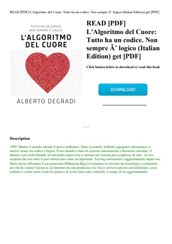 read [pdf] l'algoritmo del cuore tutto ha un codice