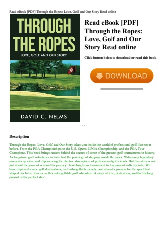 read ebook [pdf] through the ropes love  golf and our story read online