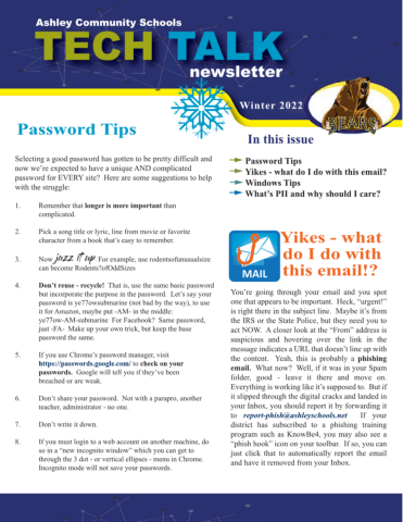 Ashley Tech Talk Winter 22
