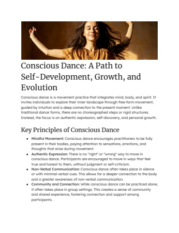 Conscious Dance_ A Path to Self-Development, Growth, and Evolution