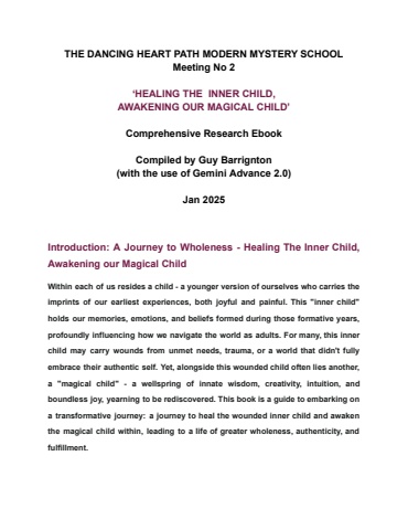 Inner Child Healing & Awakening the Magical Child, English Version