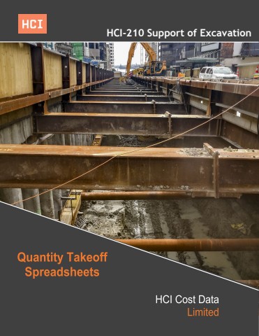HCI-210-Support of Excavation Quantity Takeoff Spreadsheets